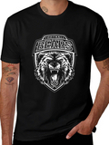 Football Bears Graphic T-Shirt - Black
