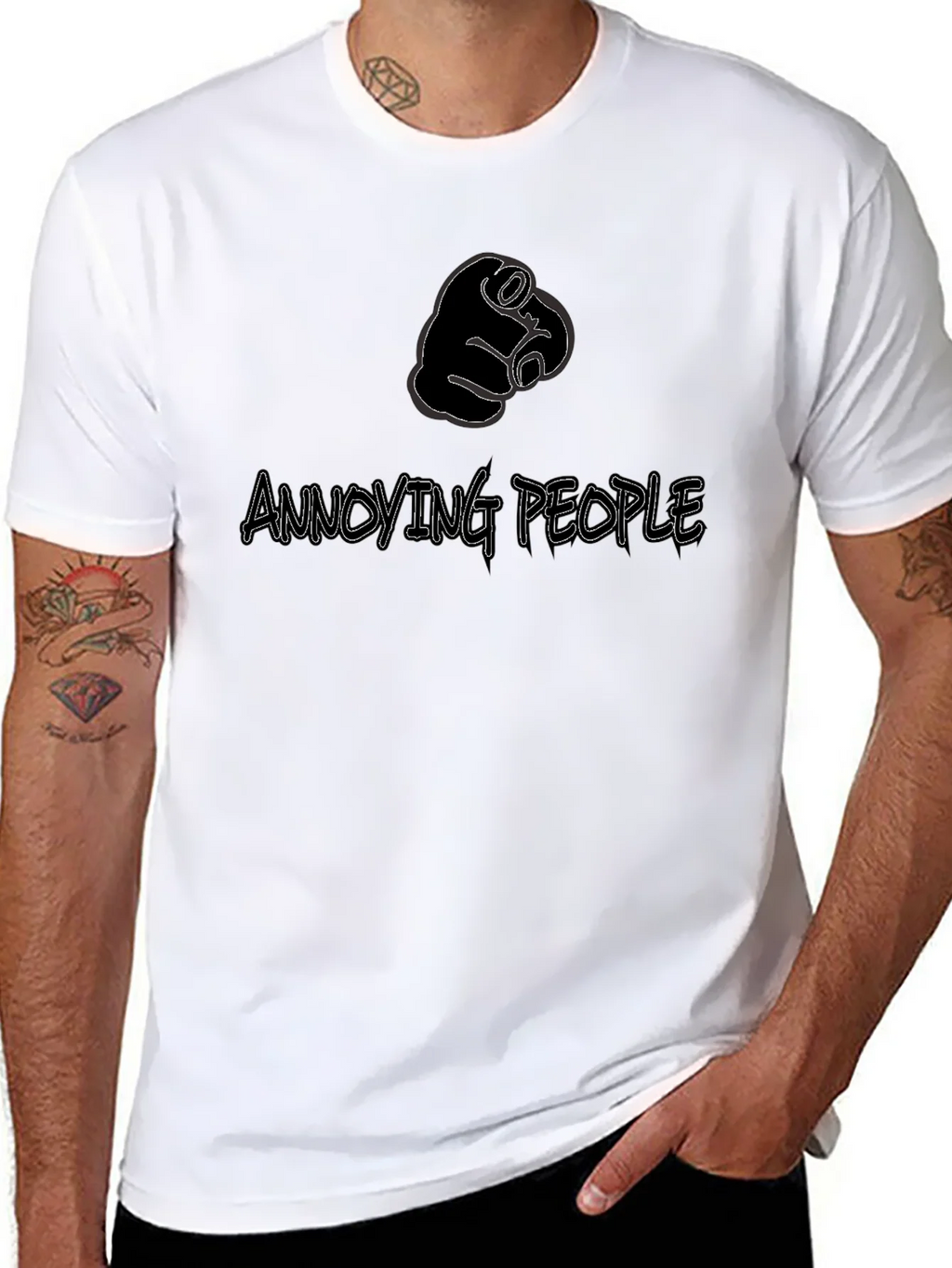 Annoying People Pointing Finger Graphic Tee