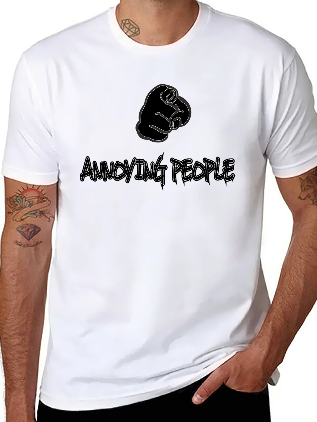Annoying People Pointing Finger Graphic Tee