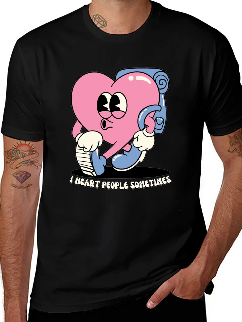 I Heart People Sometimes Graphic Tee