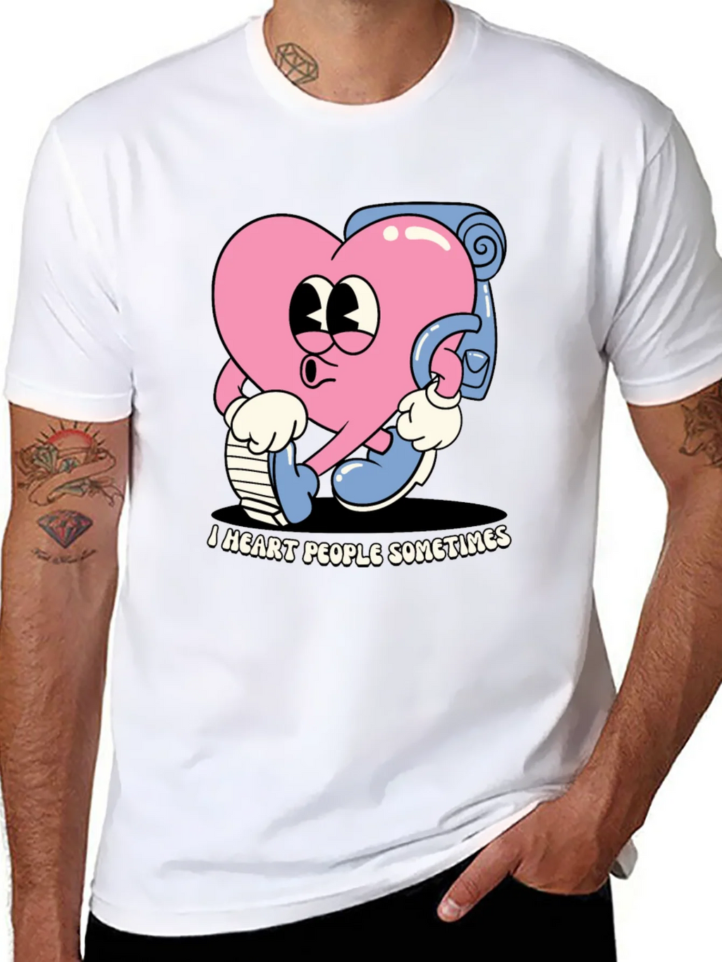 I Heart People Sometimes Graphic Tee