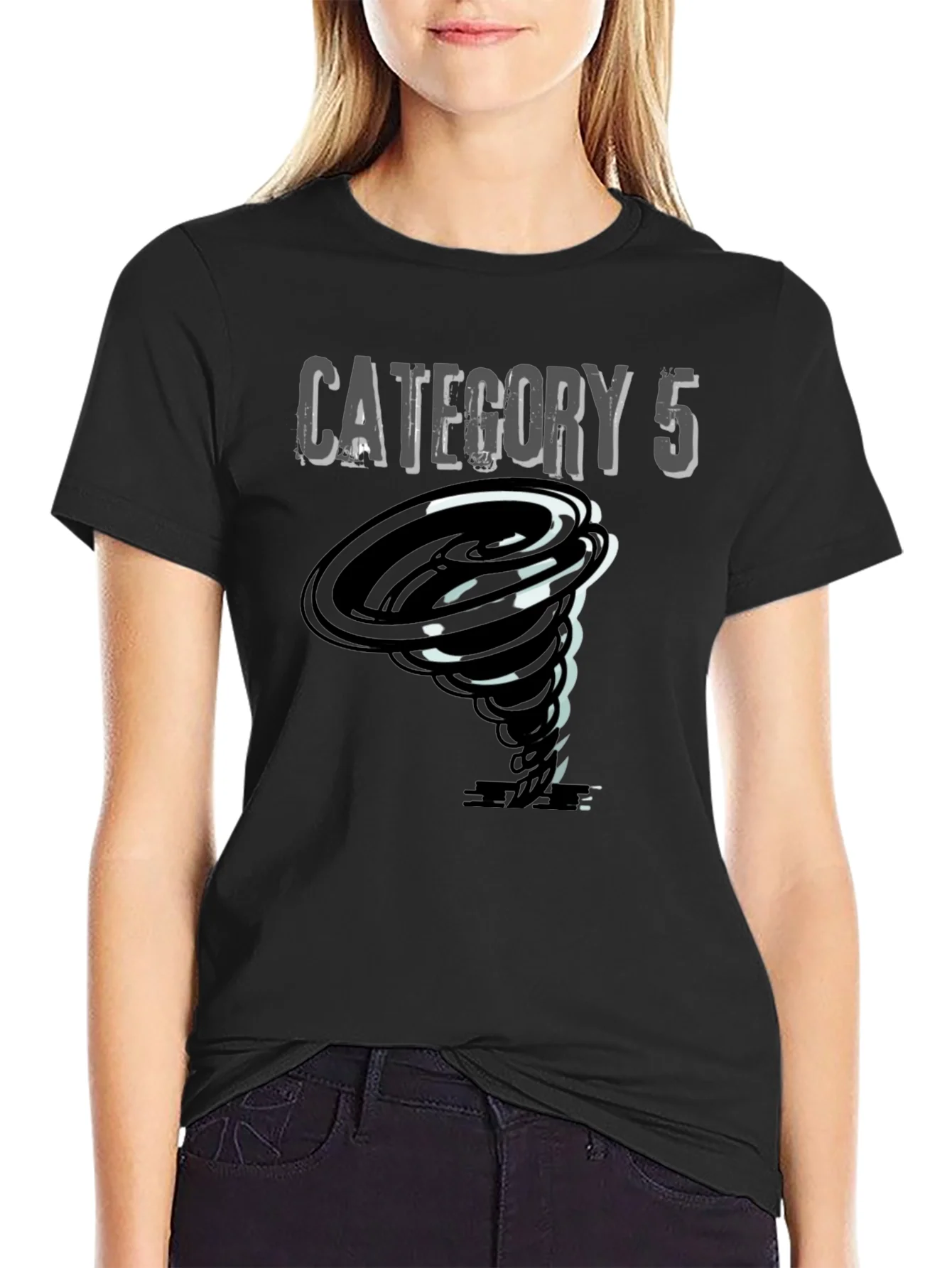 Category 5 Tornado Graphic Tee - Black