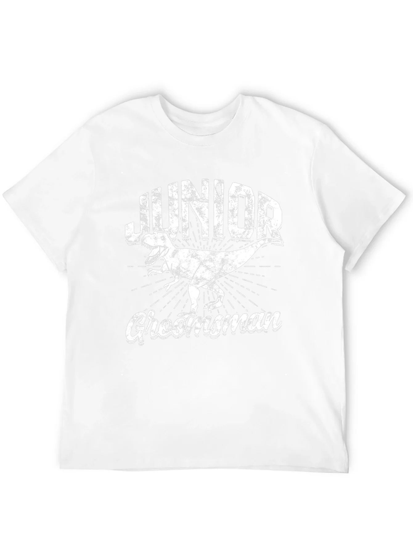 Junior Groomsman T-Rex Graphic Black T-Shirt