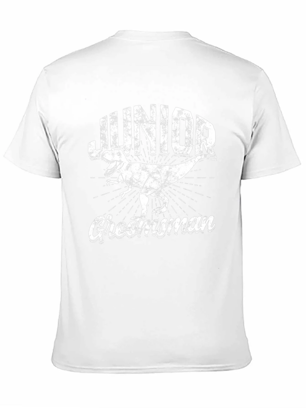 Junior Groomsman T-Rex Graphic Black T-Shirt