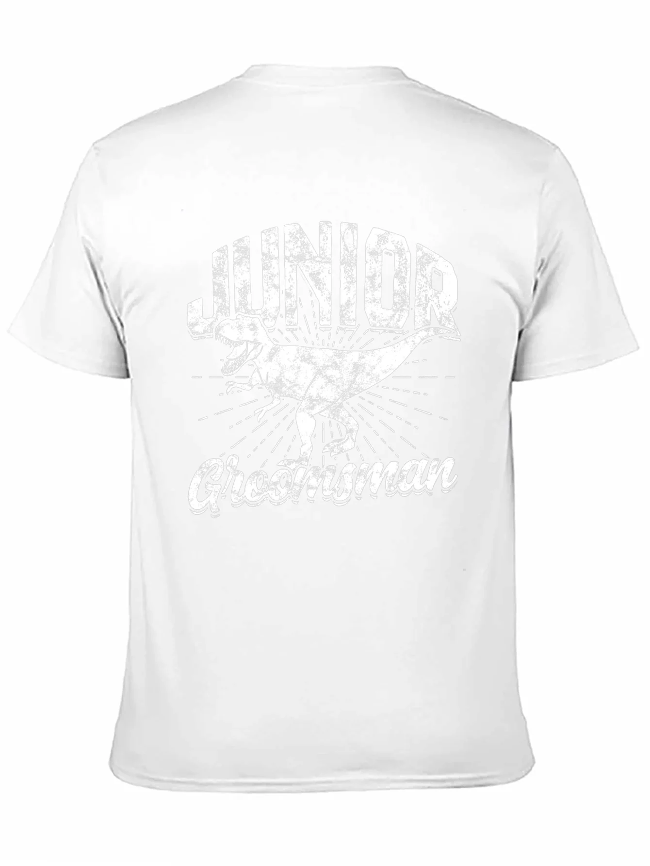 Junior Groomsman T-Rex Graphic Black T-Shirt