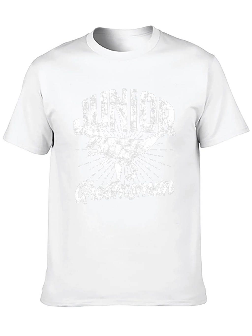 Junior Groomsman T-Rex Graphic Black T-Shirt