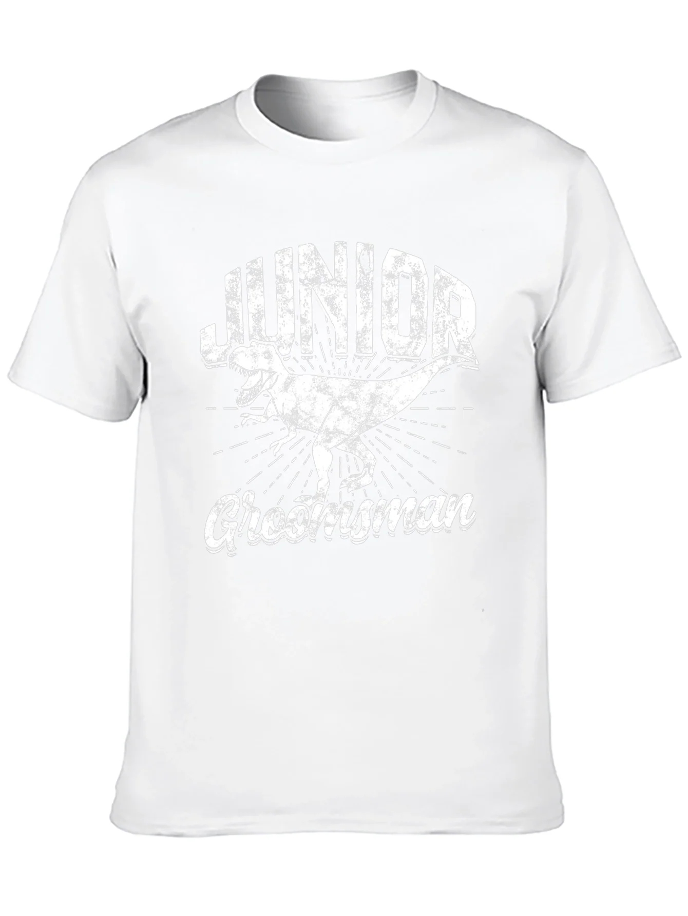 Junior Groomsman T-Rex Graphic Black T-Shirt