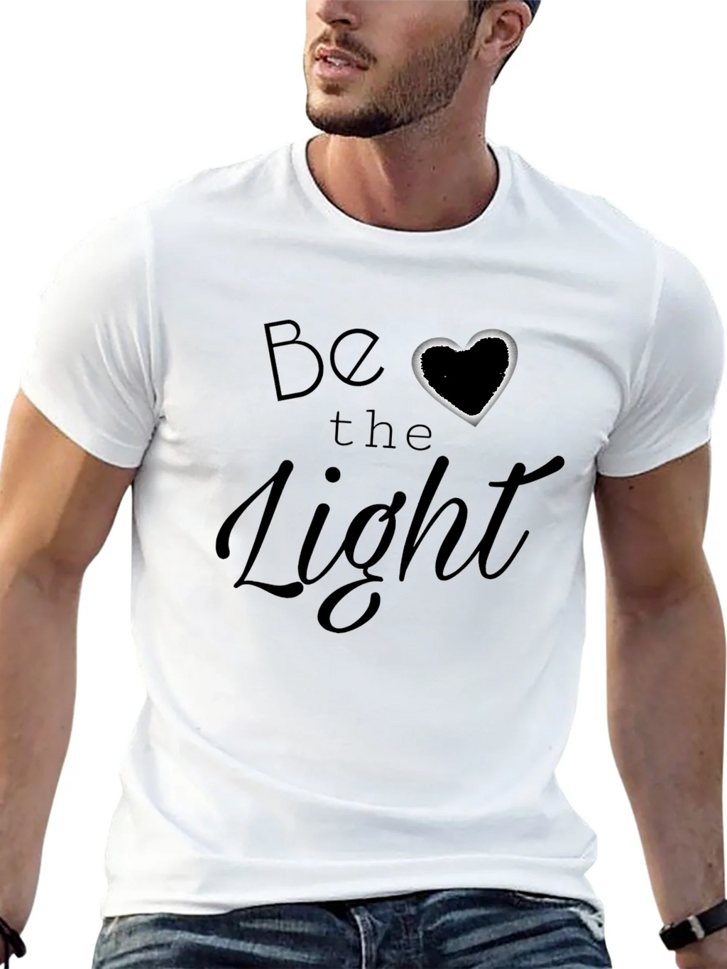 Be The Light Graphic Tee - Black Softstyle T-Shirt