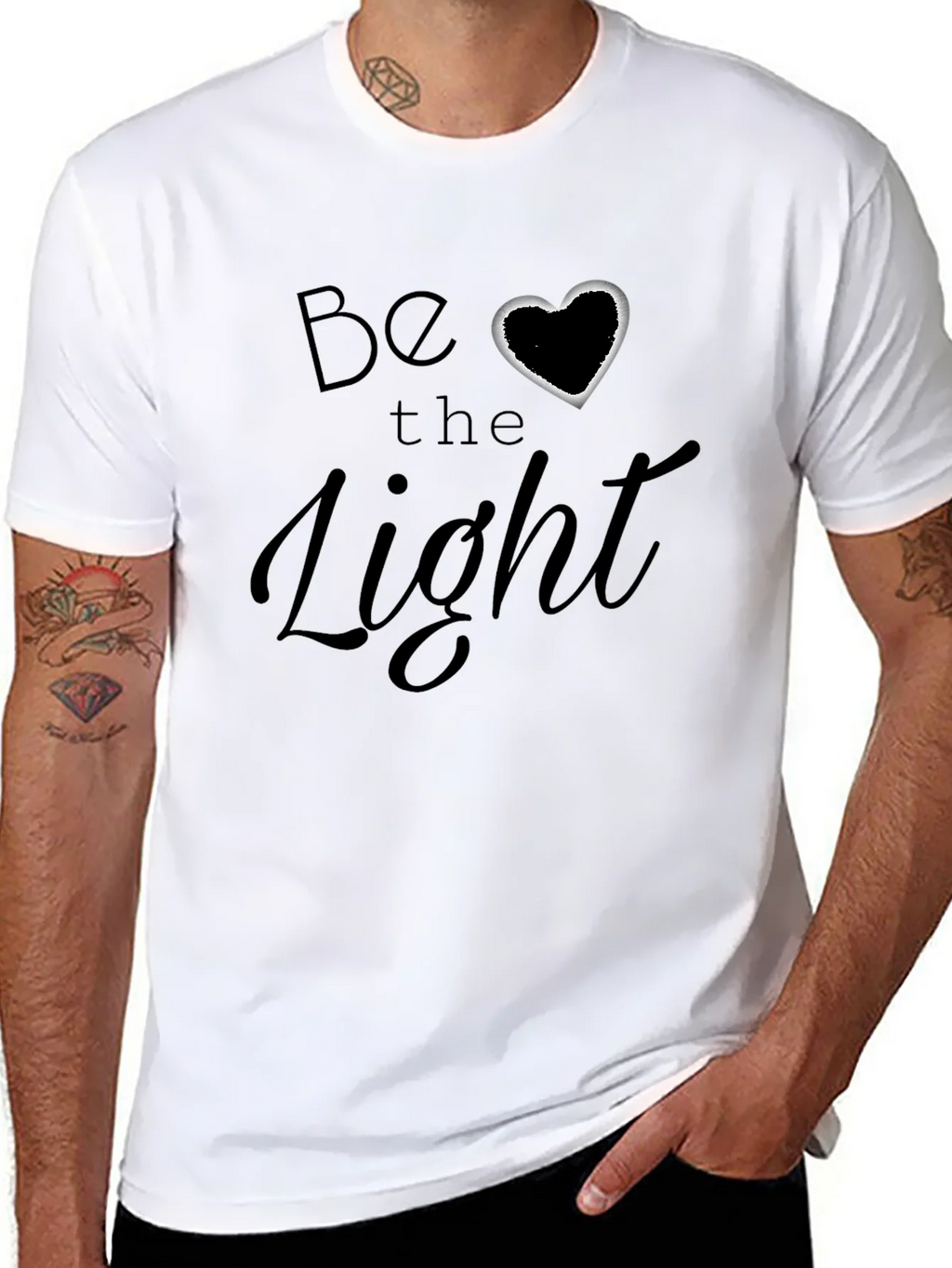 Be The Light Graphic Tee - Black Softstyle T-Shirt