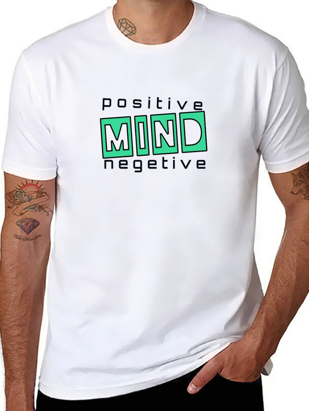 Positive Mind Graphic Tee - Black