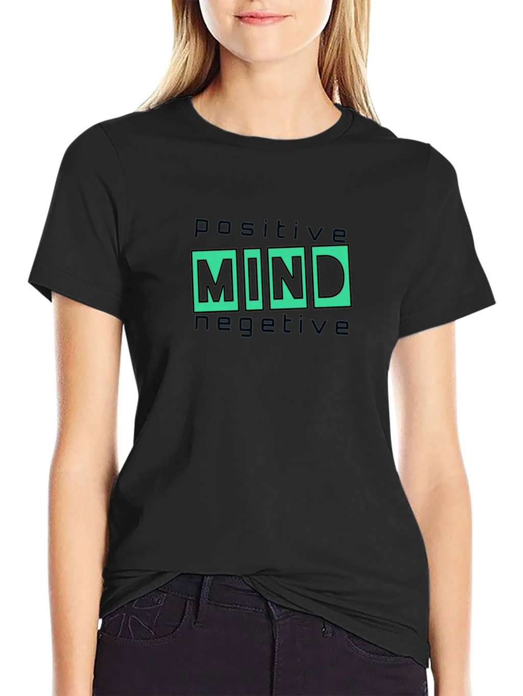 Positive Mind Graphic Tee - Black