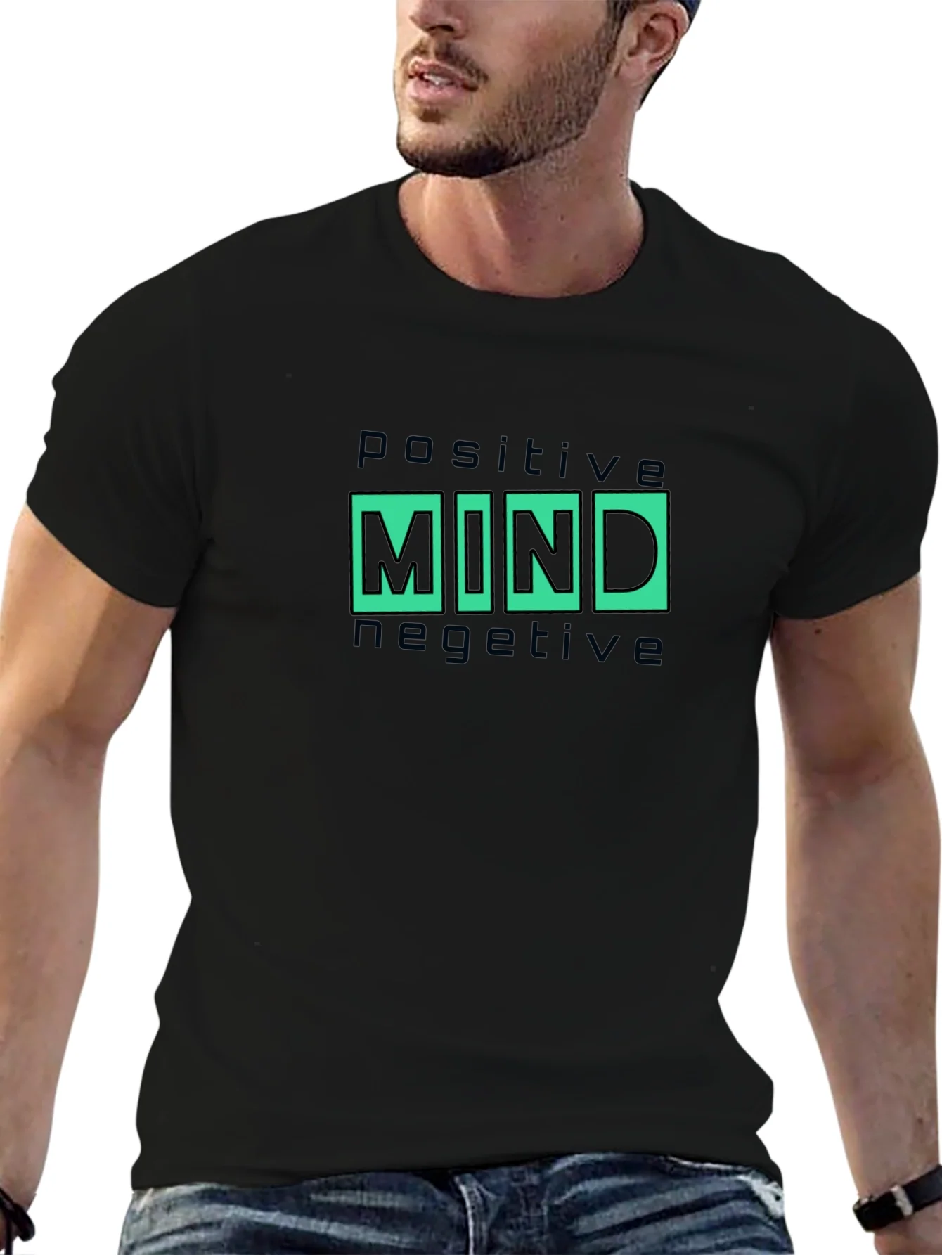 Positive Mind Graphic Tee - Black