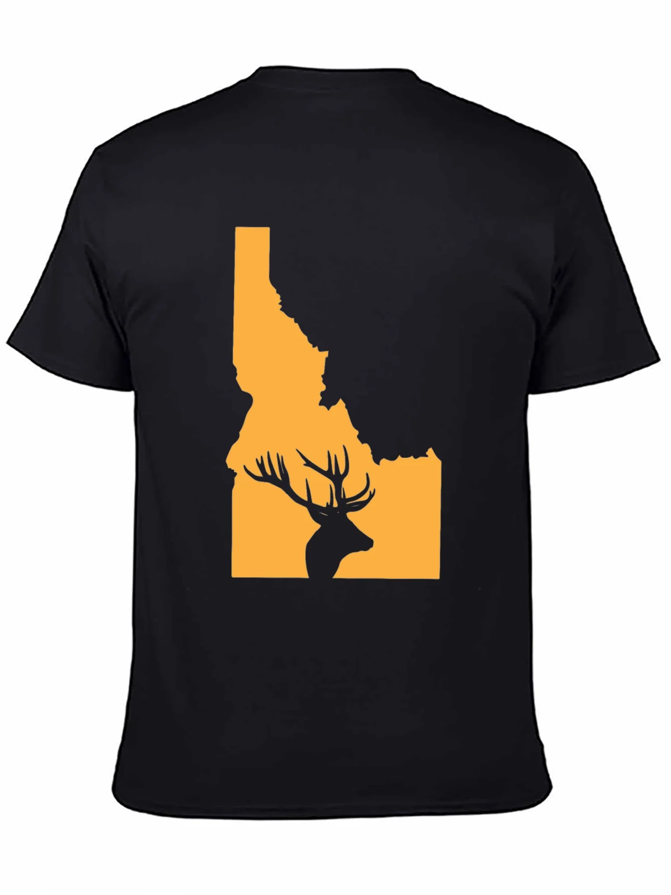 Idaho Deer Graphic Tee - Black Short Sleeve Shirt