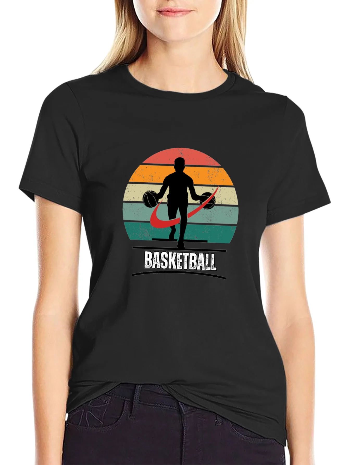 Vintage Basketball Graphic Tee - Retro Style Shirt