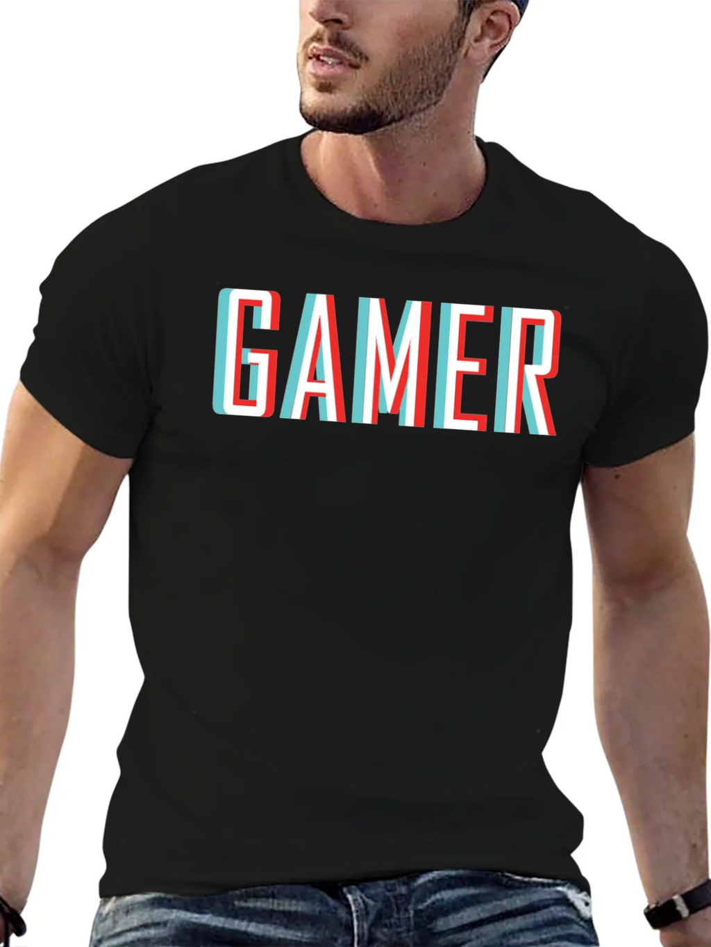 Gamer T-Shirt - Retro 3D Style