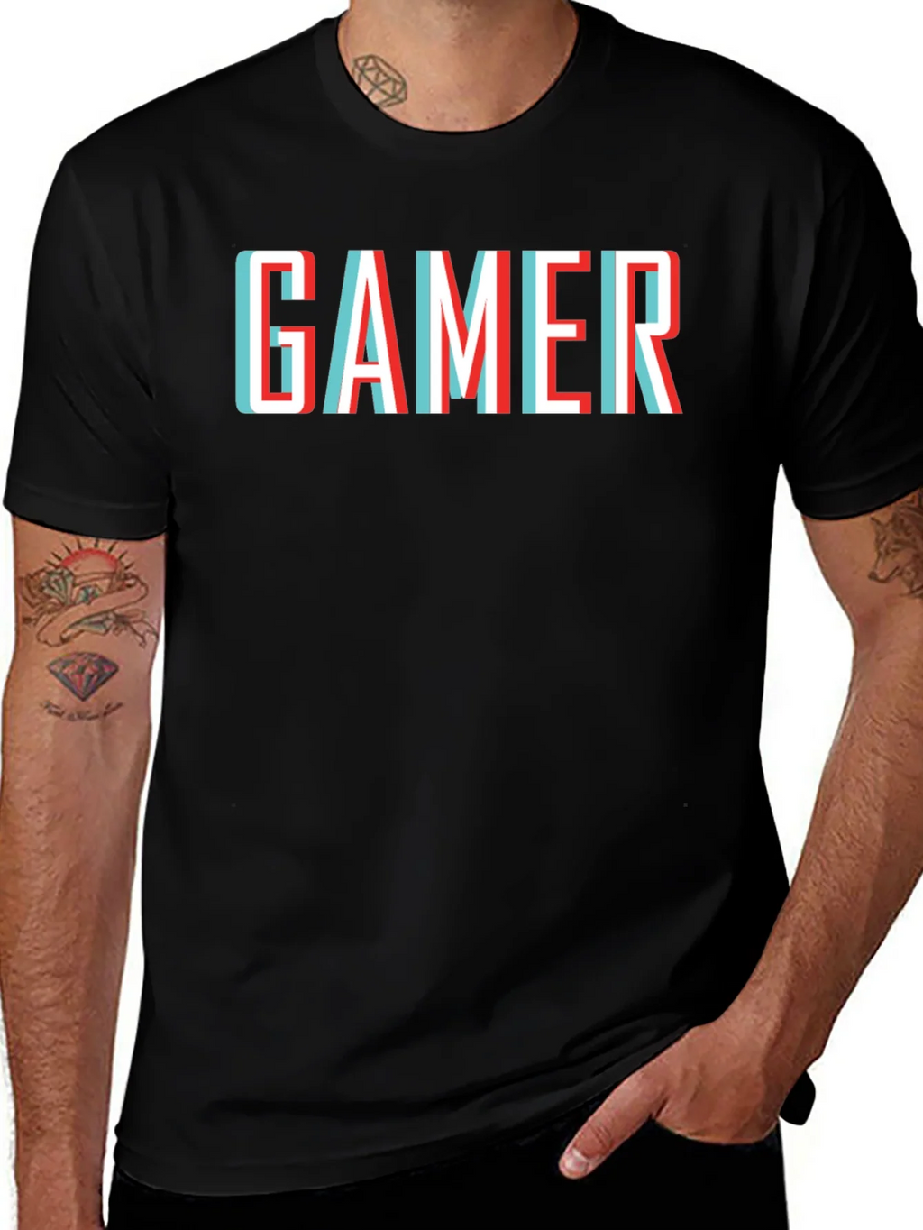 Gamer T-Shirt - Retro 3D Style