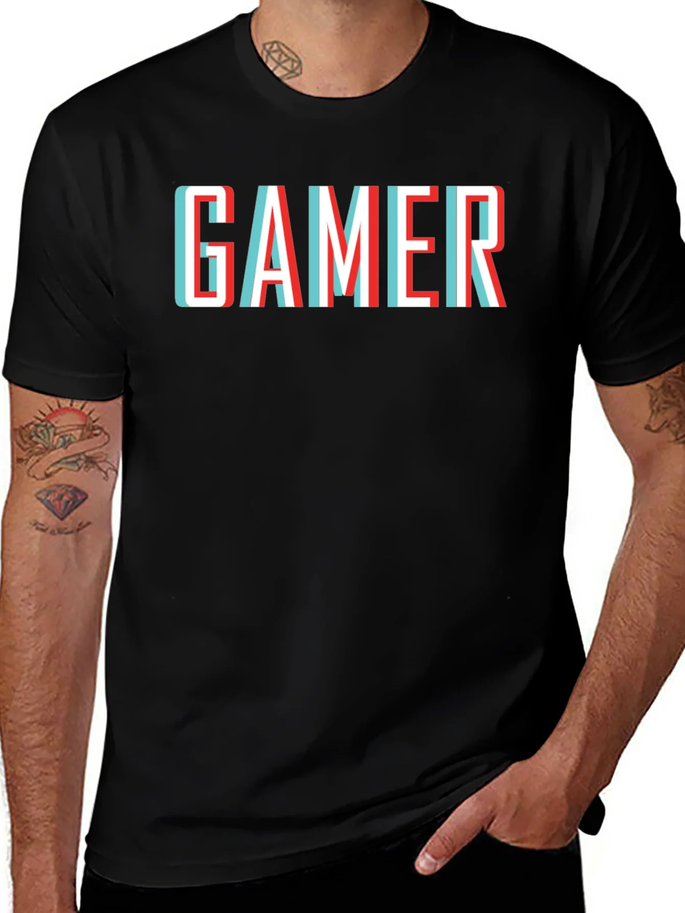 Gamer T-Shirt - Retro 3D Style