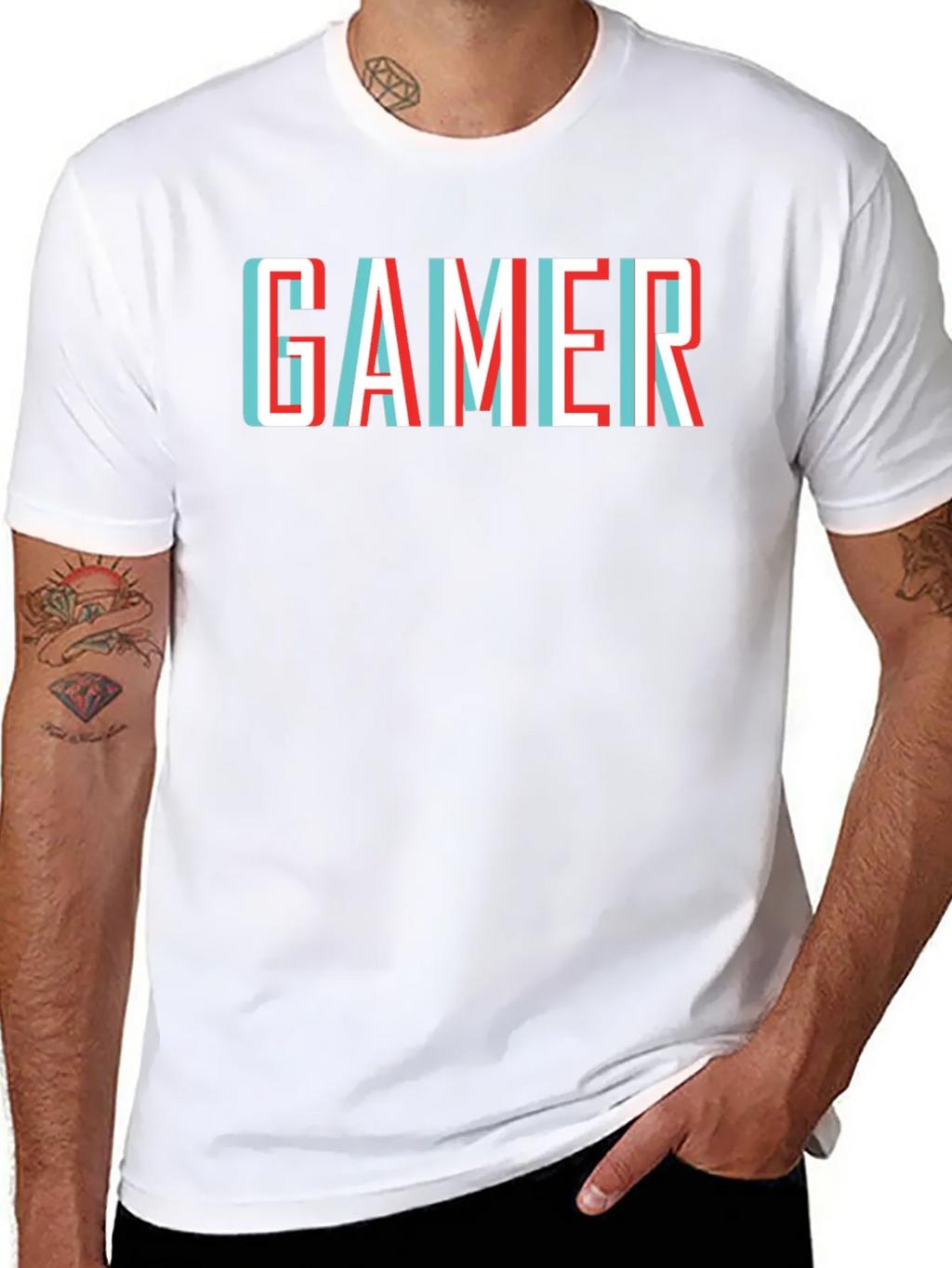 Gamer T-Shirt - Retro 3D Style