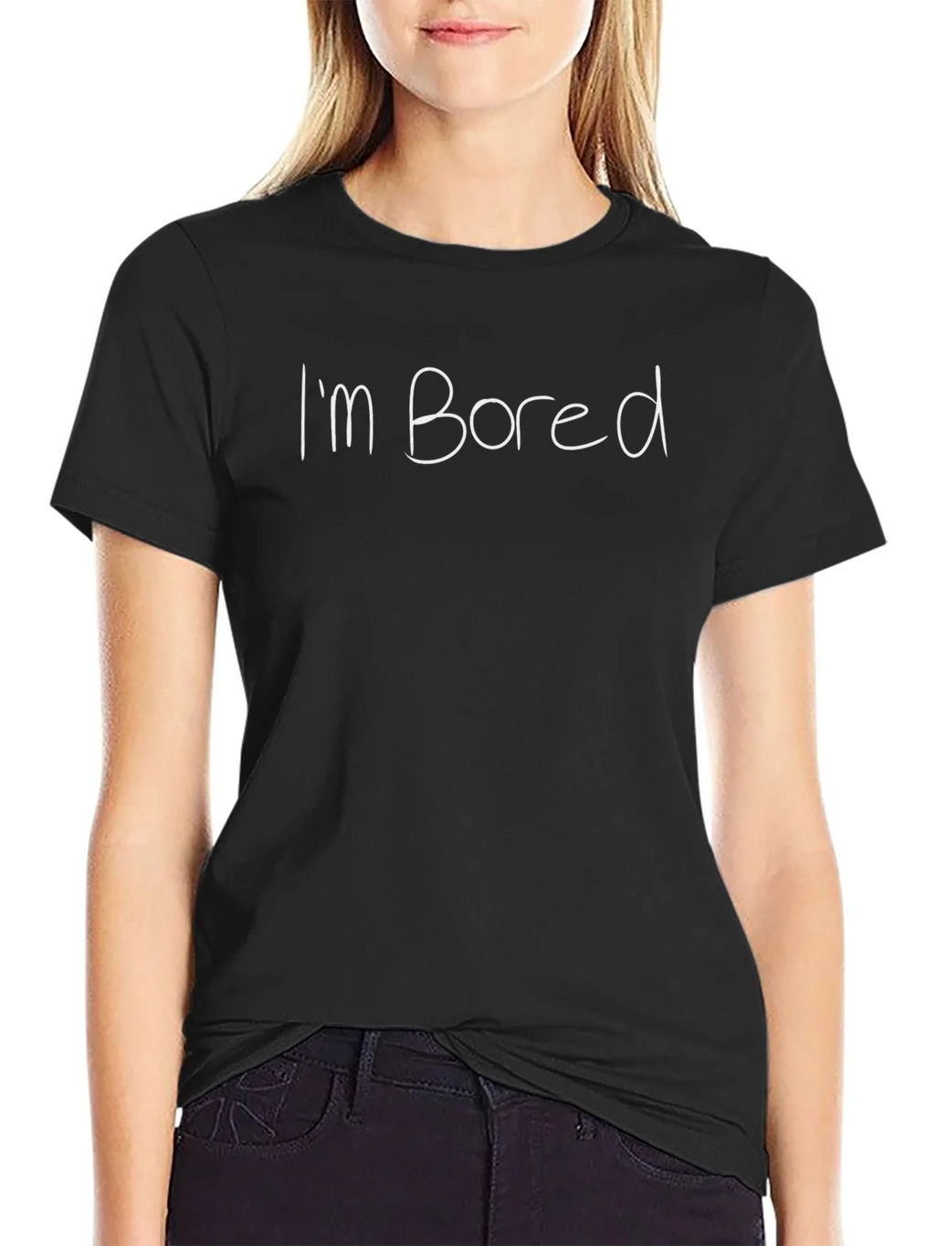 Im Bored T-Shirt - Black Casual Tee