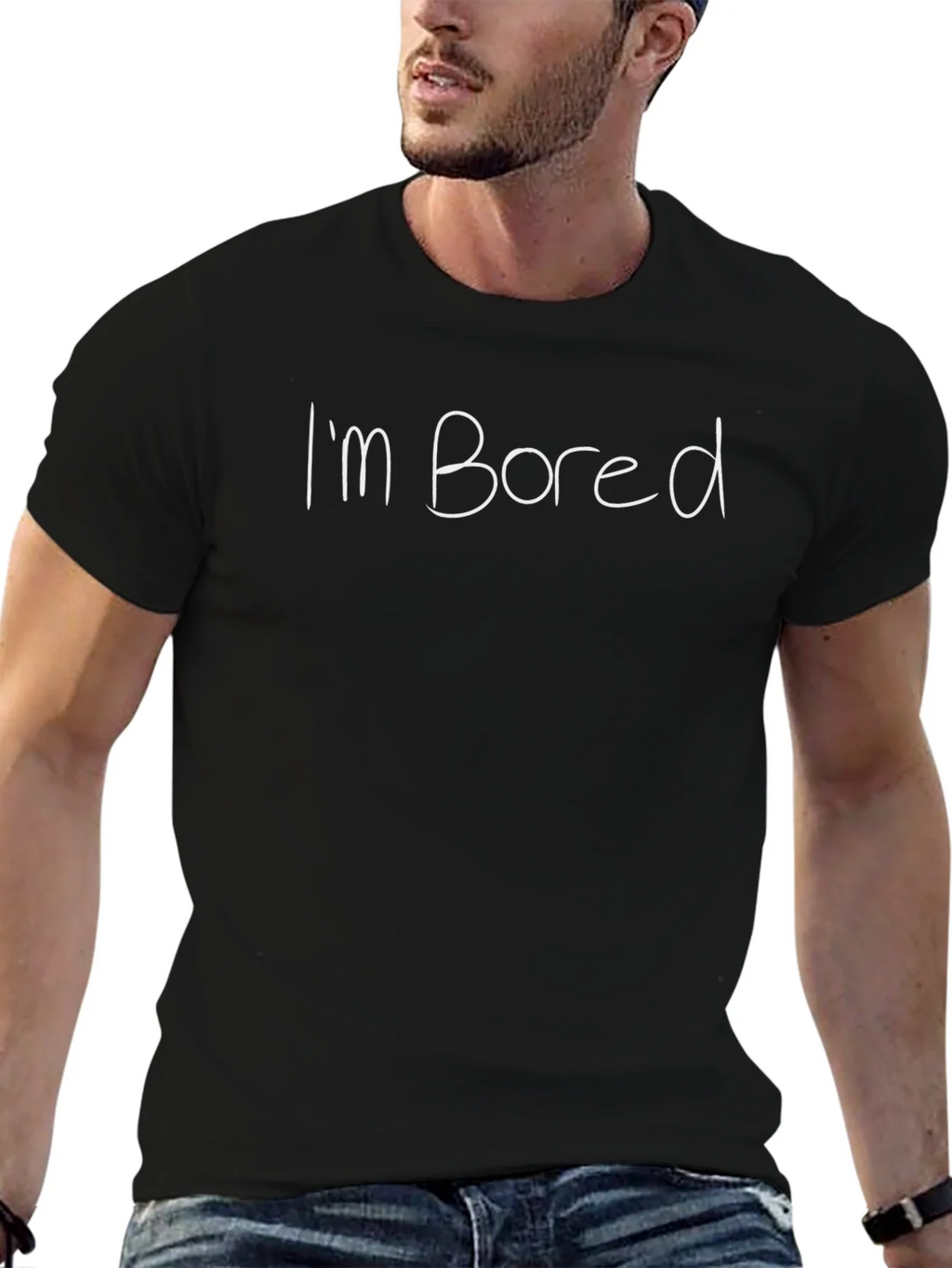 Im Bored T-Shirt - Black Casual Tee