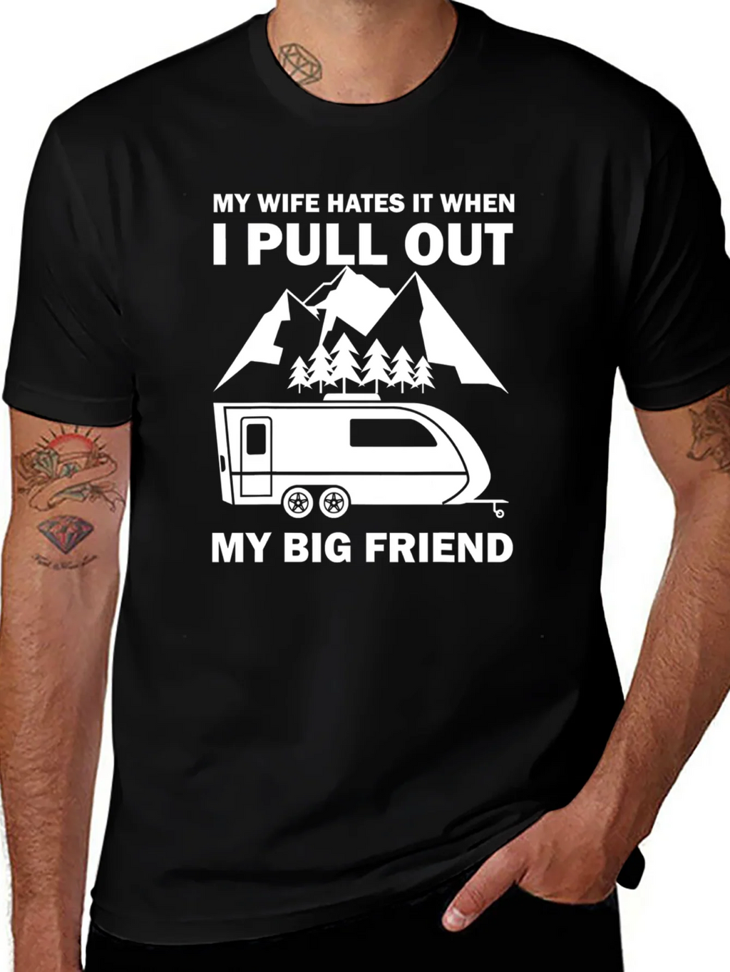 Funny Camping T-Shirt: My Wife Hates It