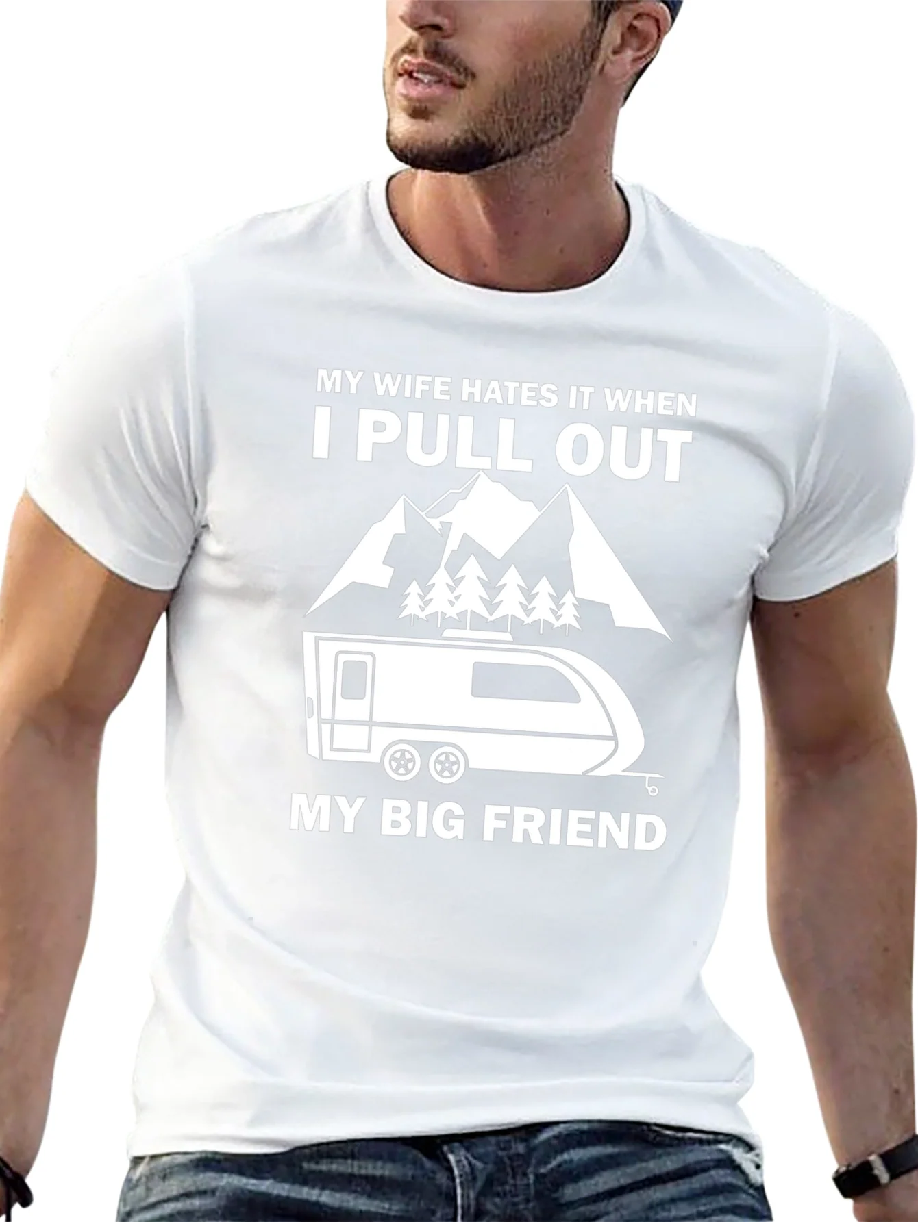 Funny Camping T-Shirt: My Wife Hates It