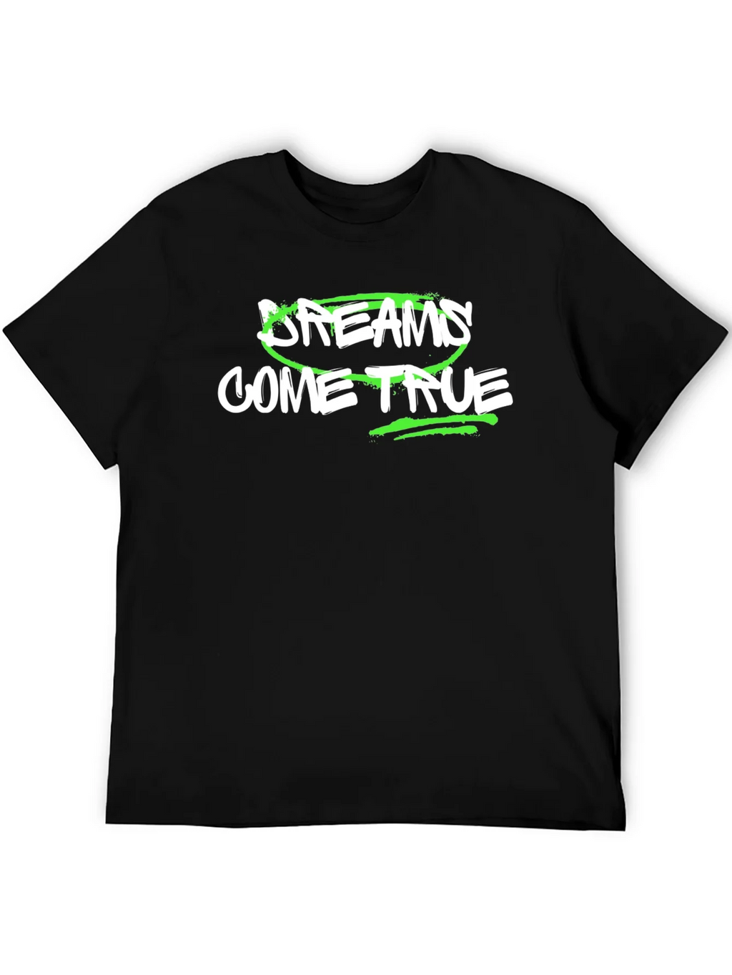 Dreams Come True Graphic T-Shirt - Black Cotton Tee