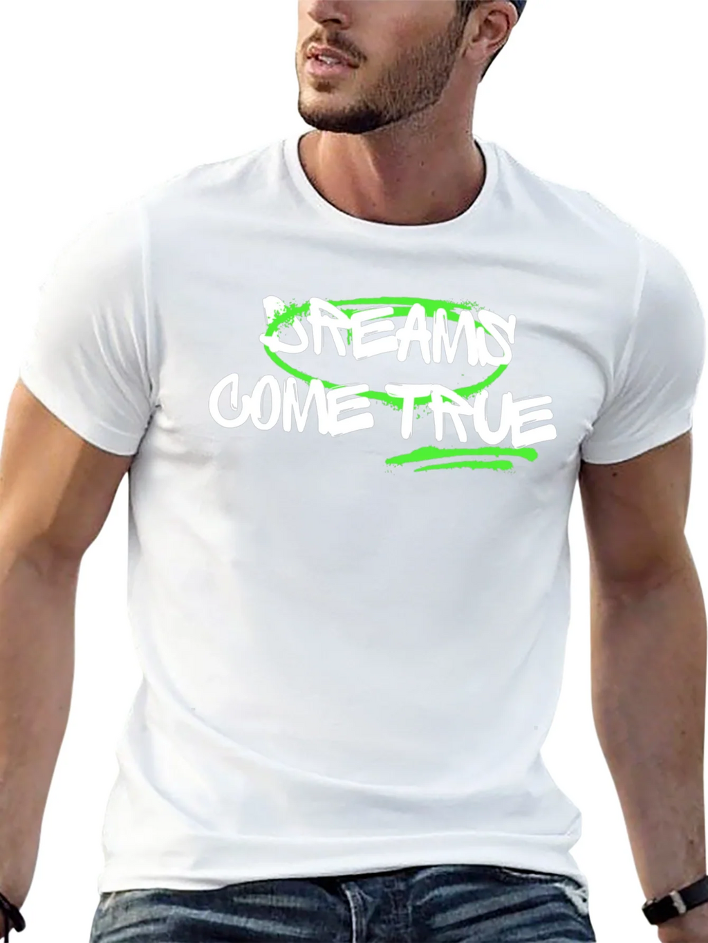 Dreams Come True Graphic T-Shirt - Black Cotton Tee