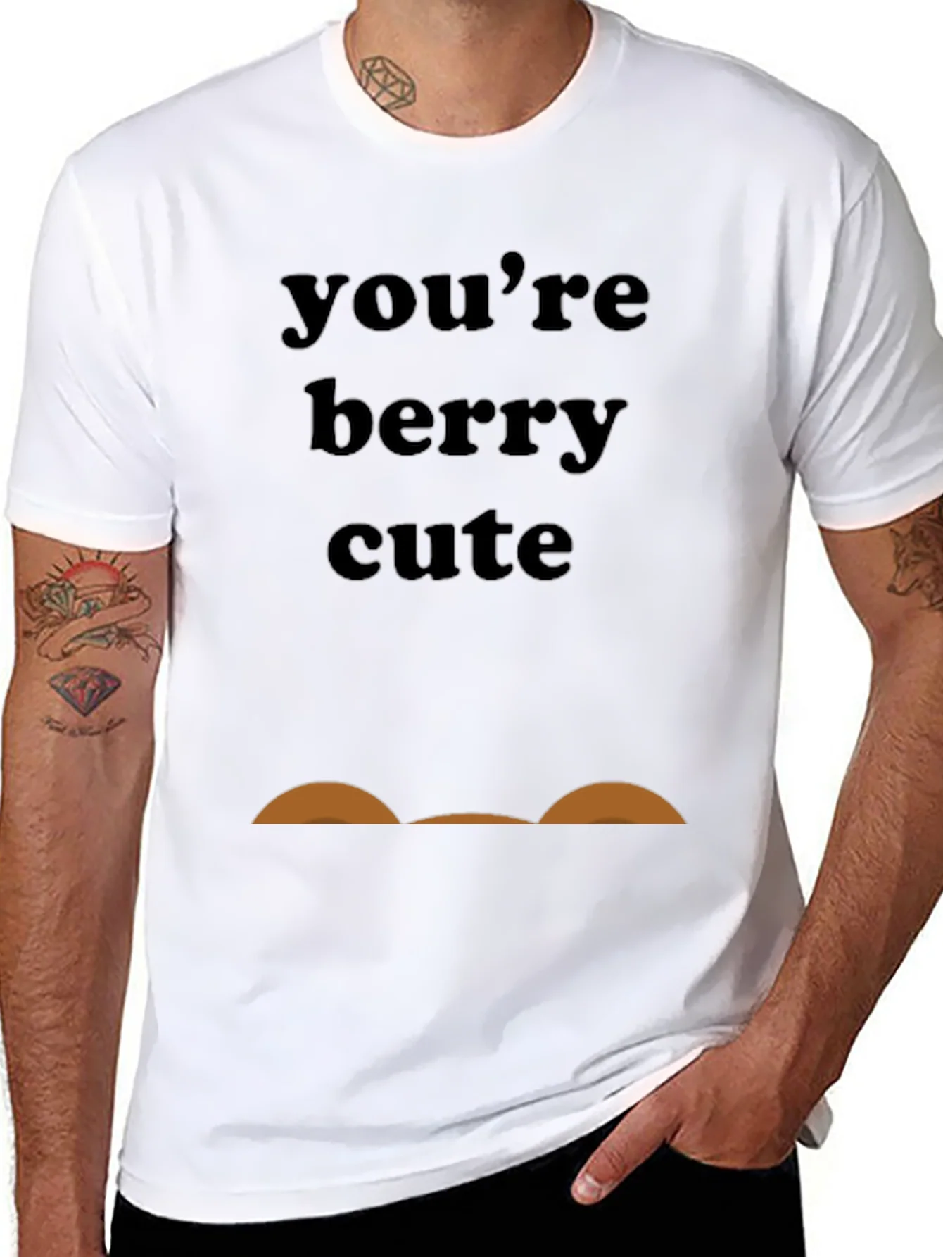 Youre Berry Cute Black Graphic Tee