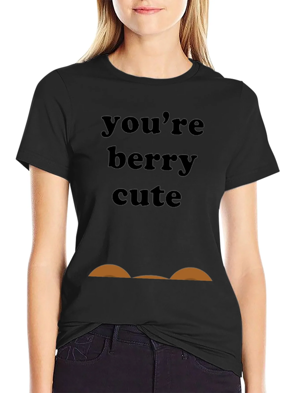Youre Berry Cute Black Graphic Tee