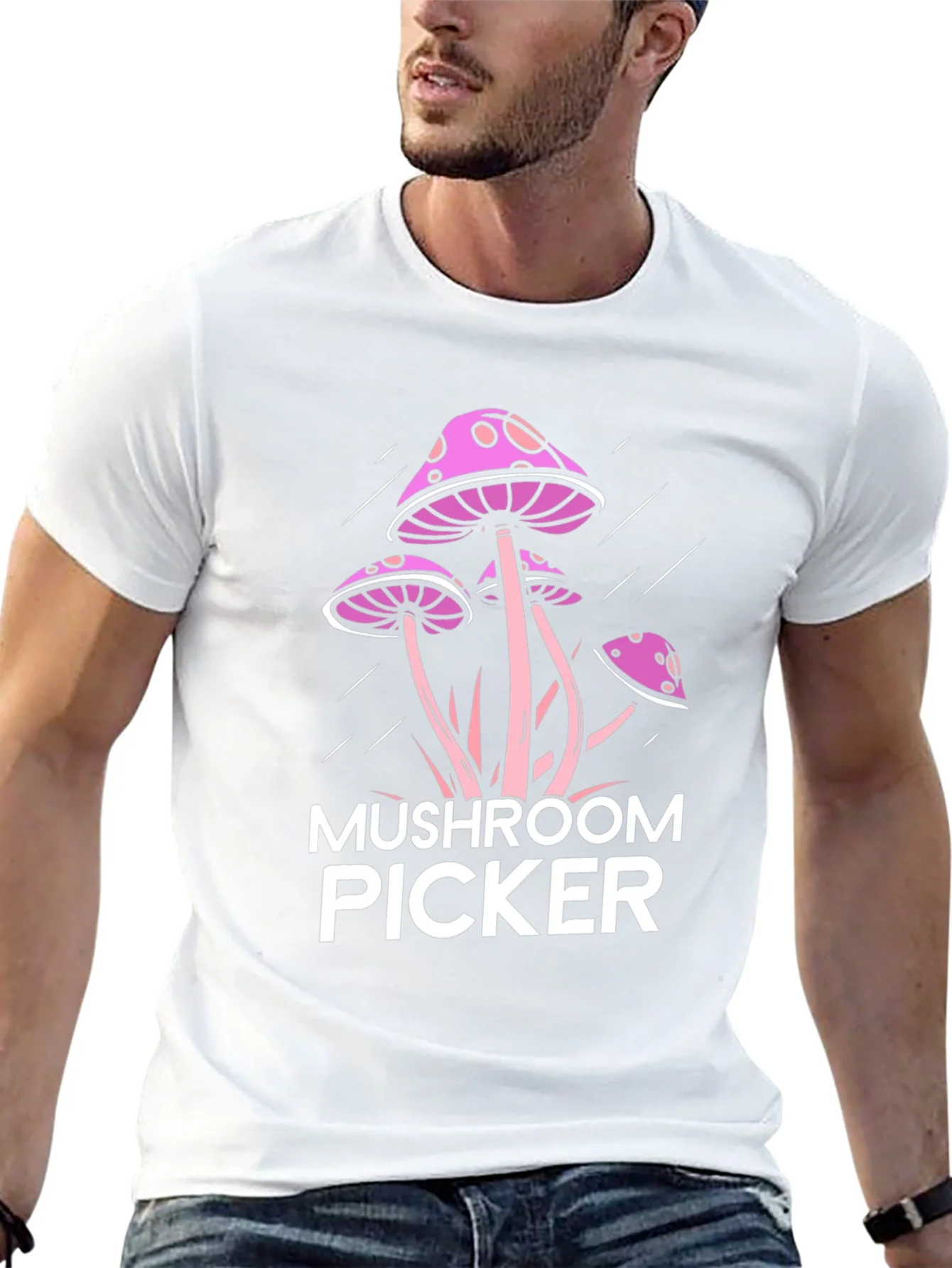 Mushroom Picker Black Graphic Tee