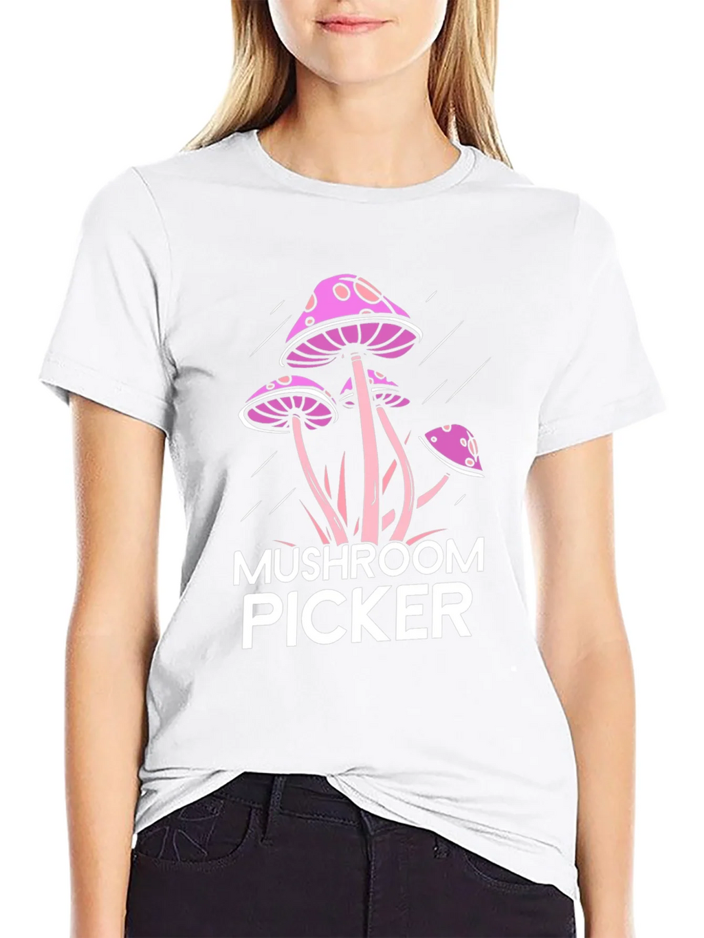 Mushroom Picker Black Graphic Tee
