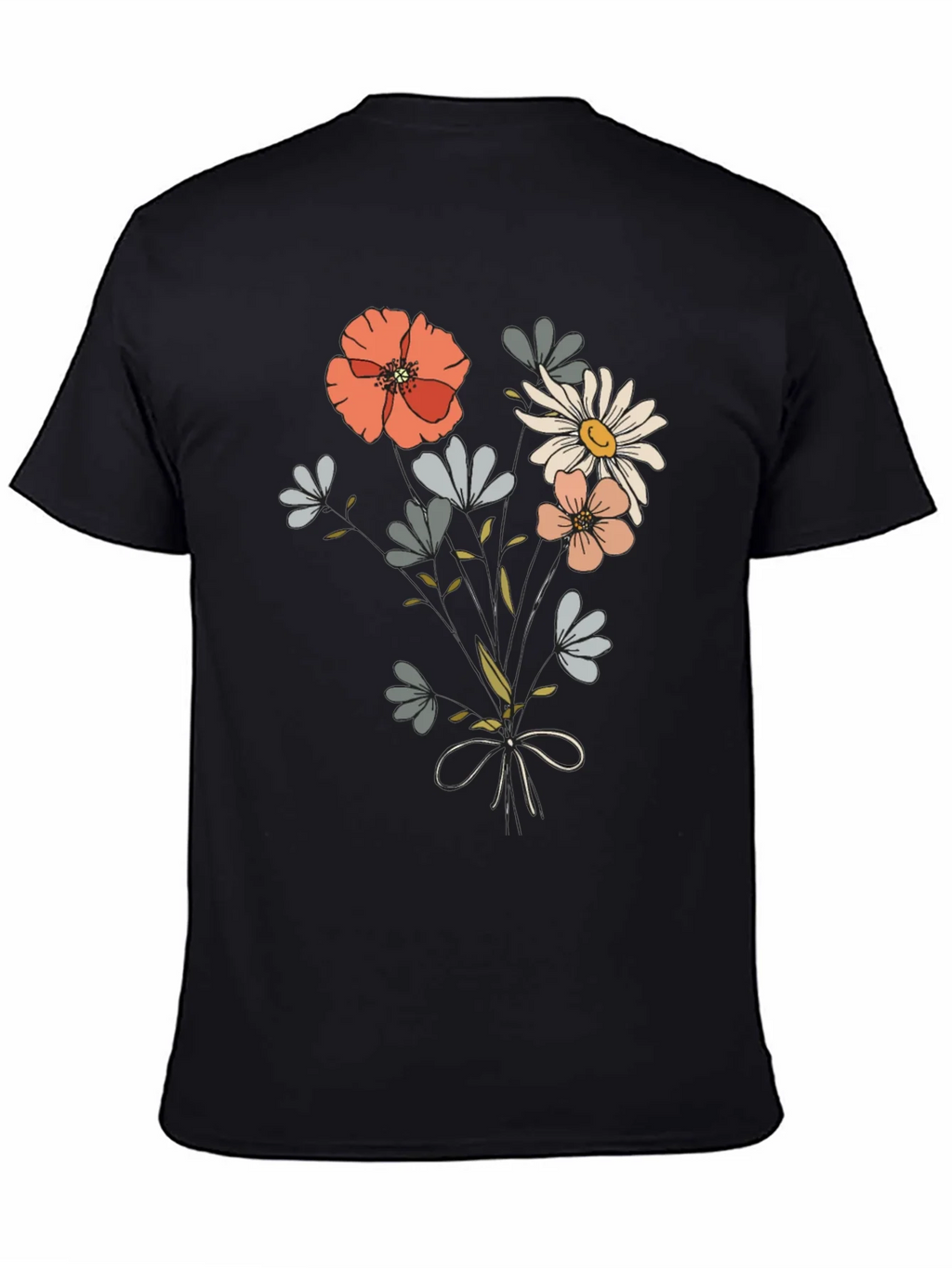 Floral Bouquet Graphic Tee - Casual Comfort