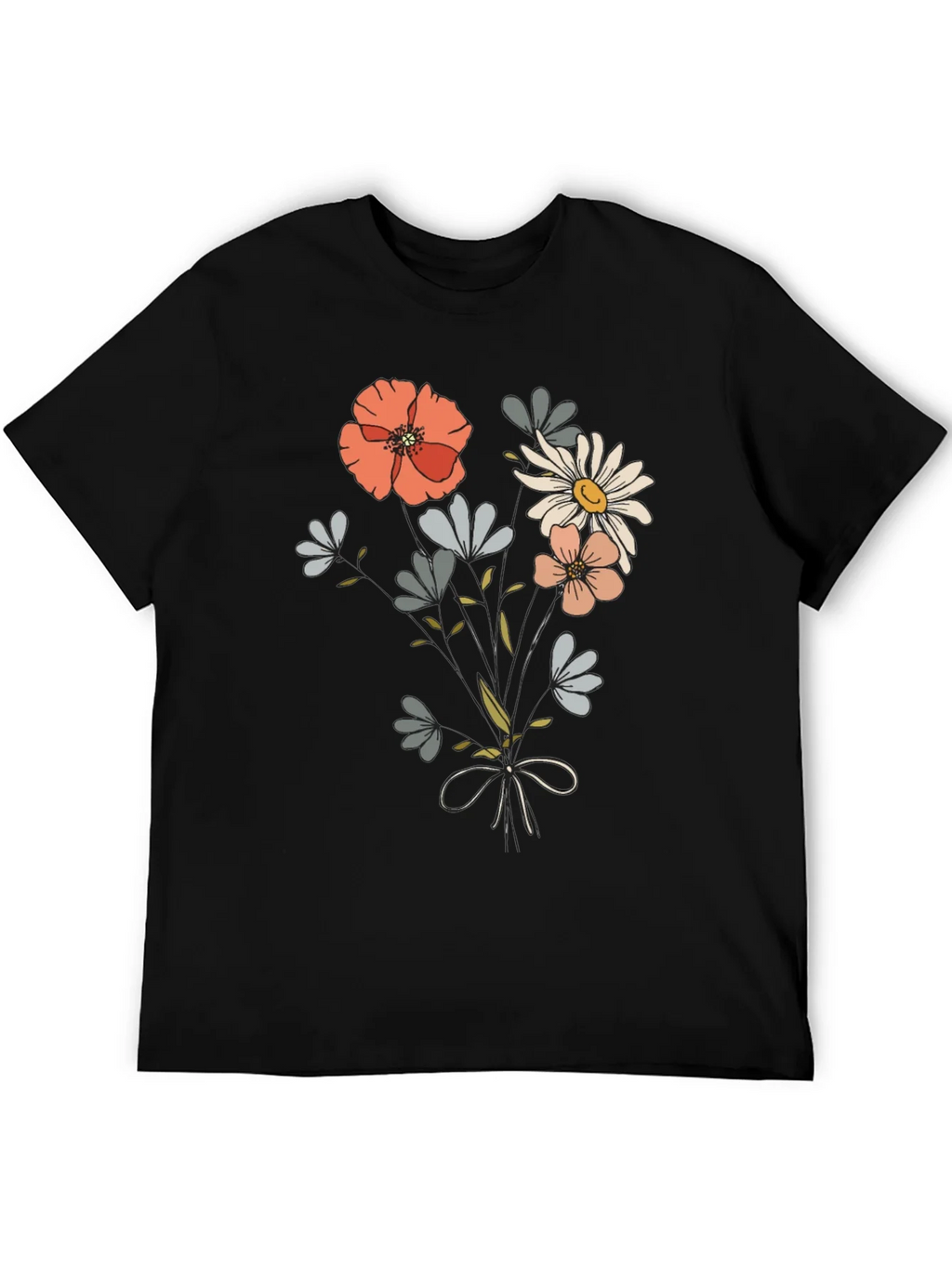 Floral Bouquet Graphic Tee - Casual Comfort