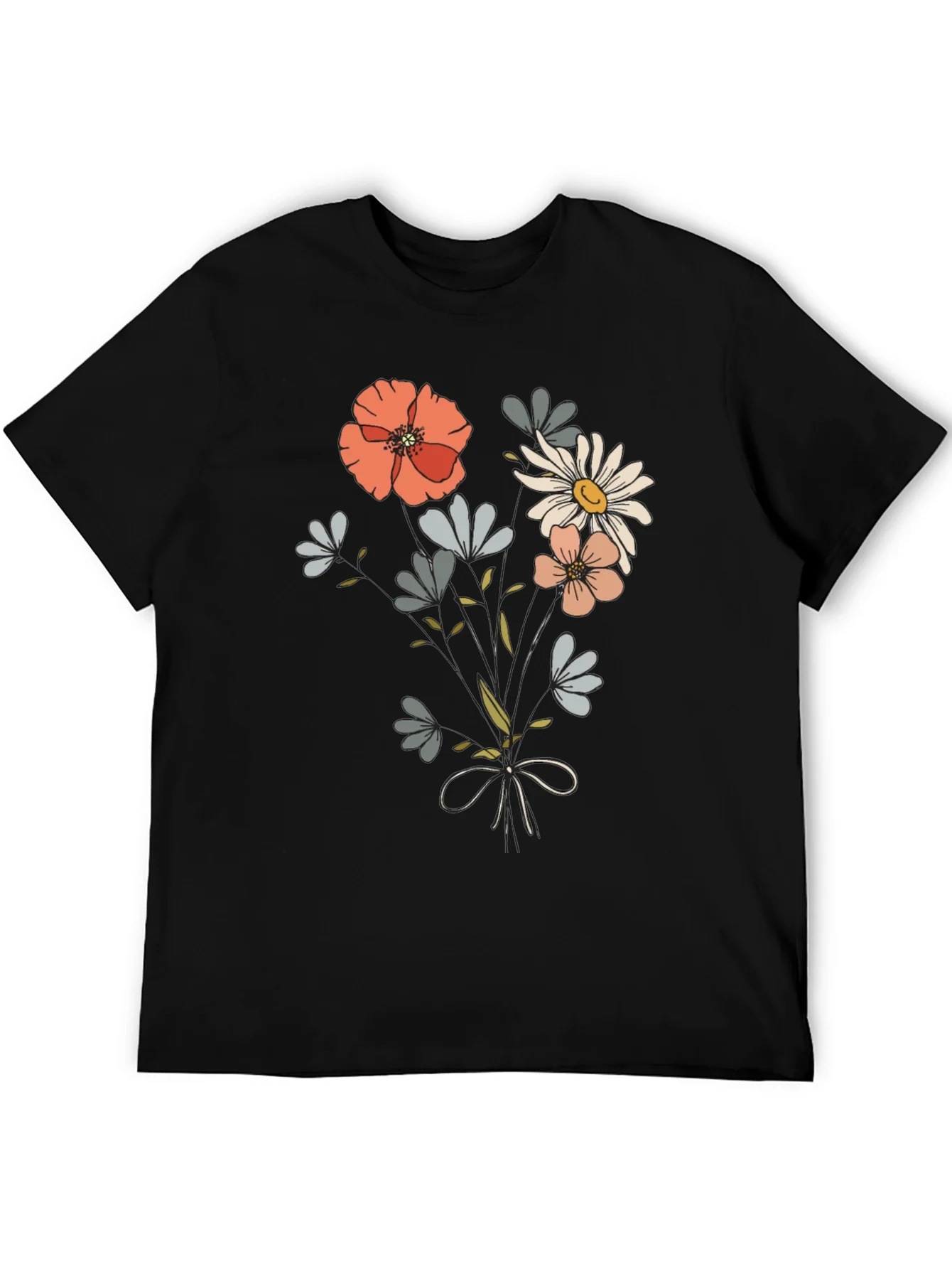 Floral Bouquet Graphic Tee - Casual Comfort