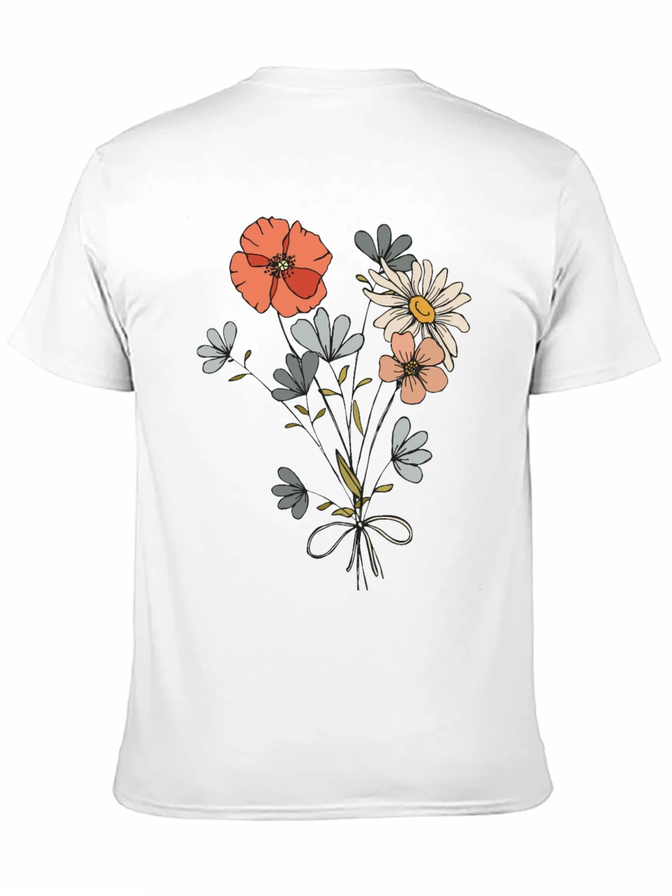 Floral Bouquet Graphic Tee - Casual Comfort