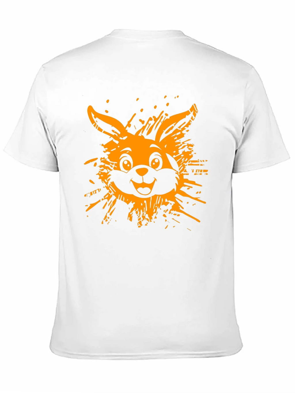 Funky Rabbit Graphic Tee - Black Cotton T-Shirt