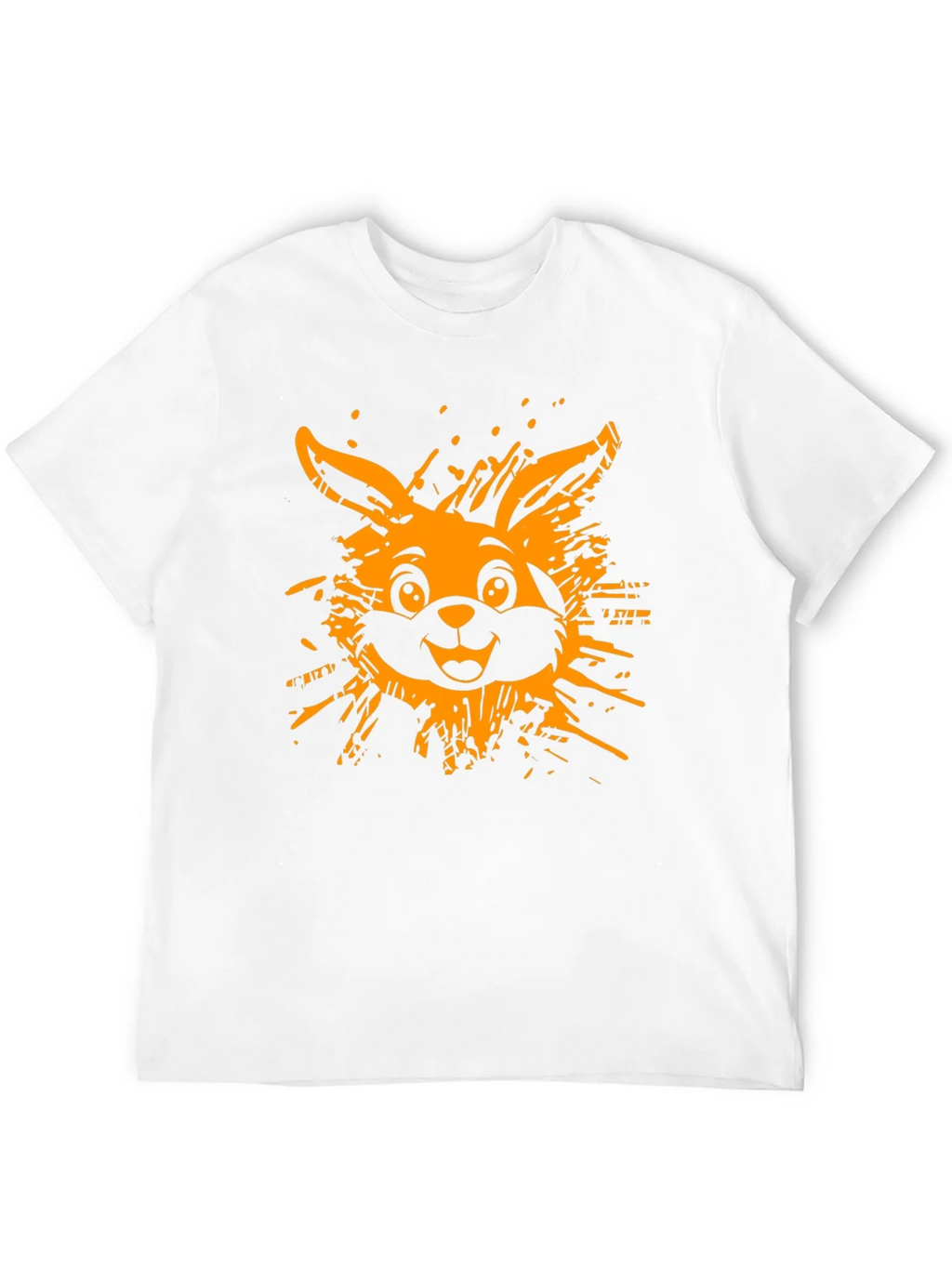 Funky Rabbit Graphic Tee - Black Cotton T-Shirt