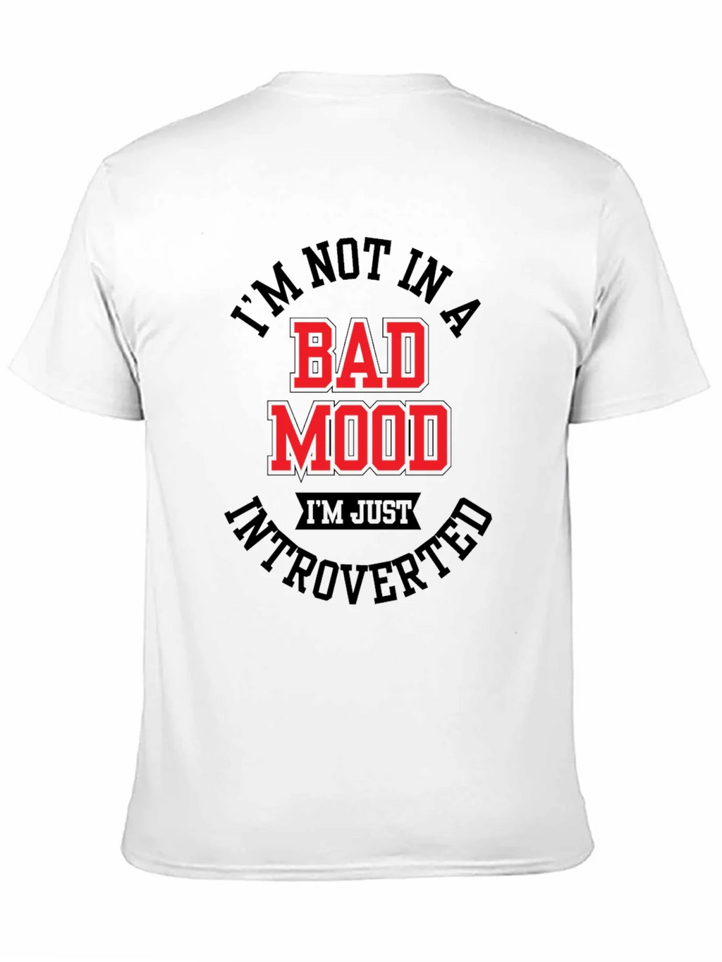 Introverted Mood T-Shirt - Black Graphic Tee