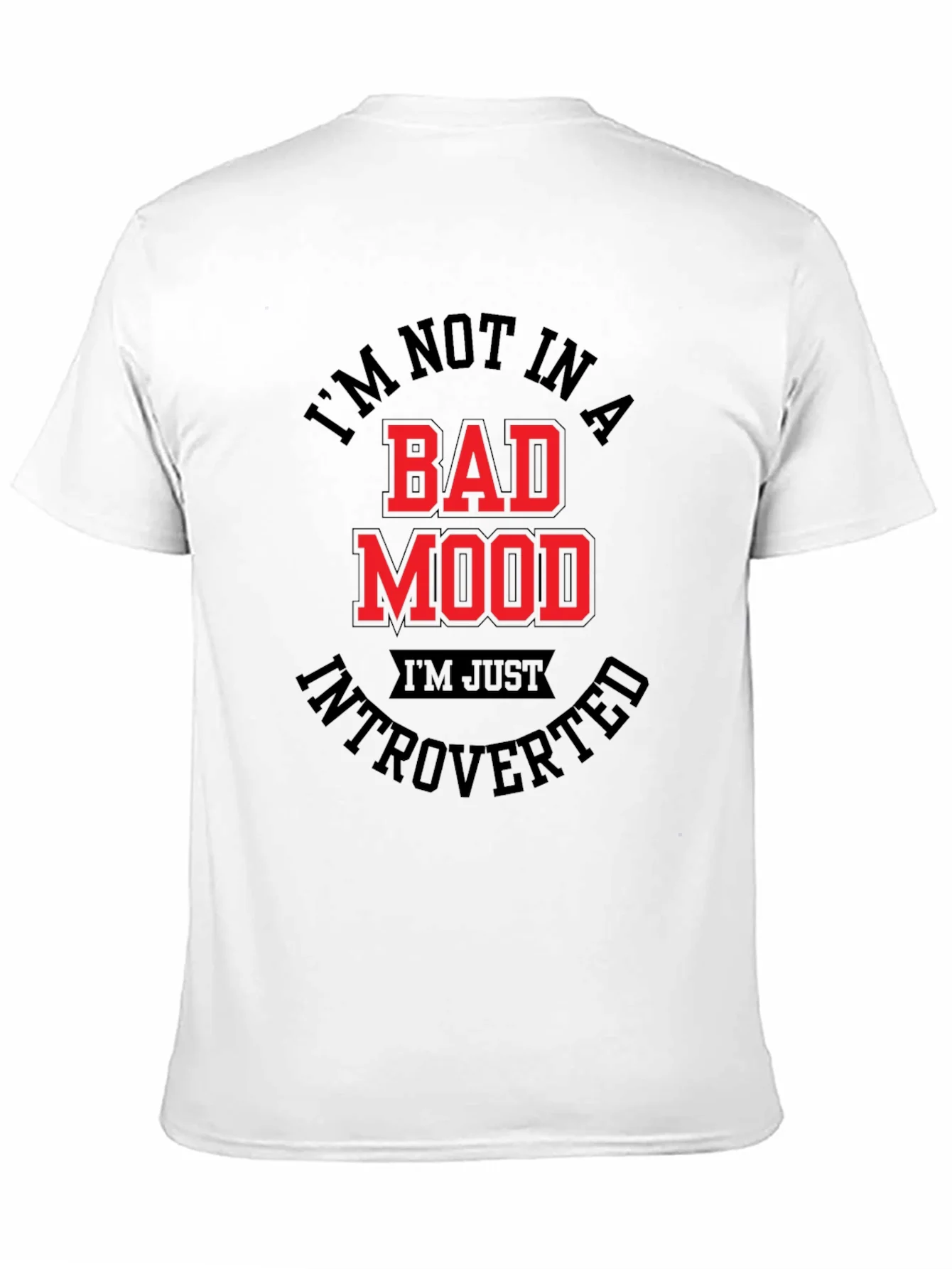 Introverted Mood T-Shirt - Black Graphic Tee