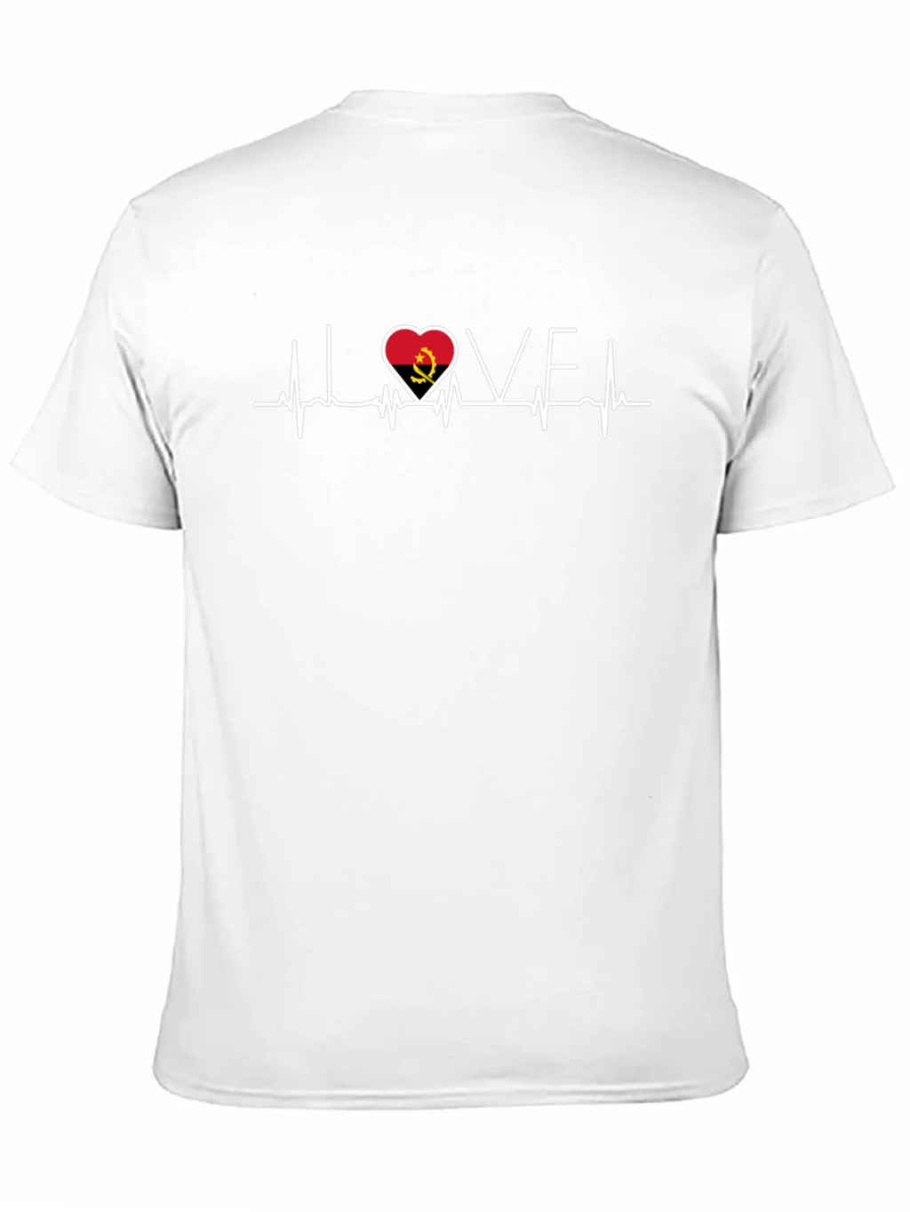 Angola Love Heartbeat Black T-Shirt