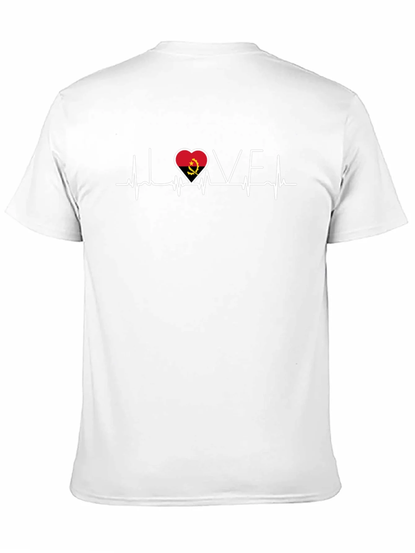 Angola Love Heartbeat Black T-Shirt