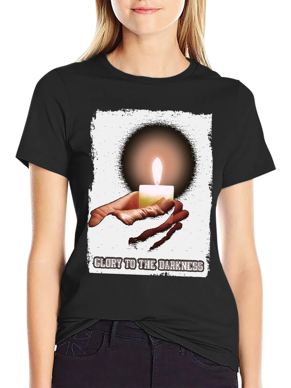 Glory to the Darkness Candle Graphic T-Shirt
