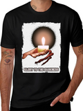 Glory to the Darkness Candle Graphic T-Shirt