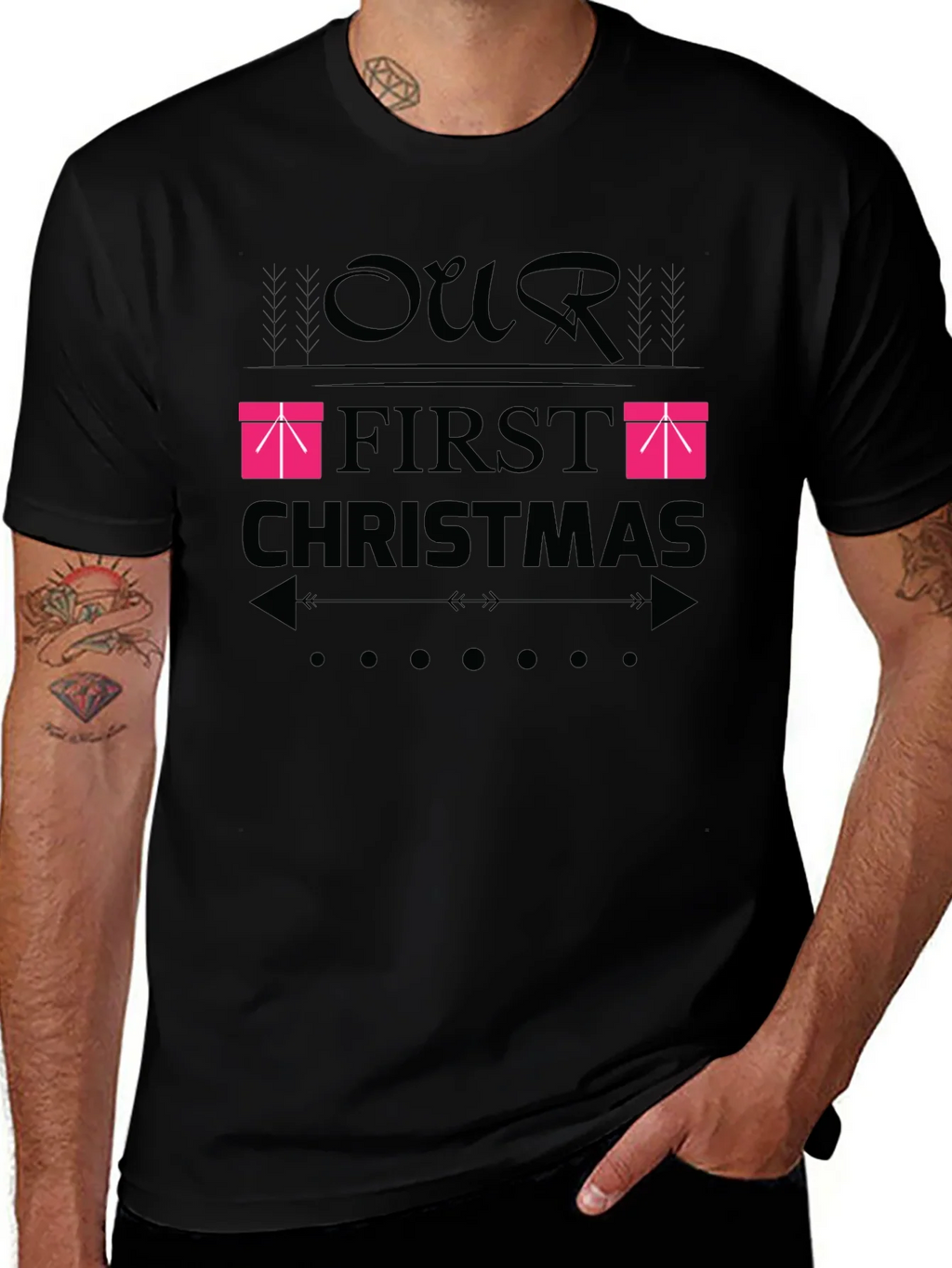 Our First Christmas T-Shirt - Festive Holiday Apparel