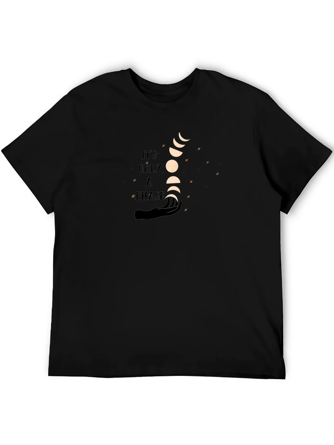 Its Just A Phase Graphic Tee - Unisex Black T-Shirt