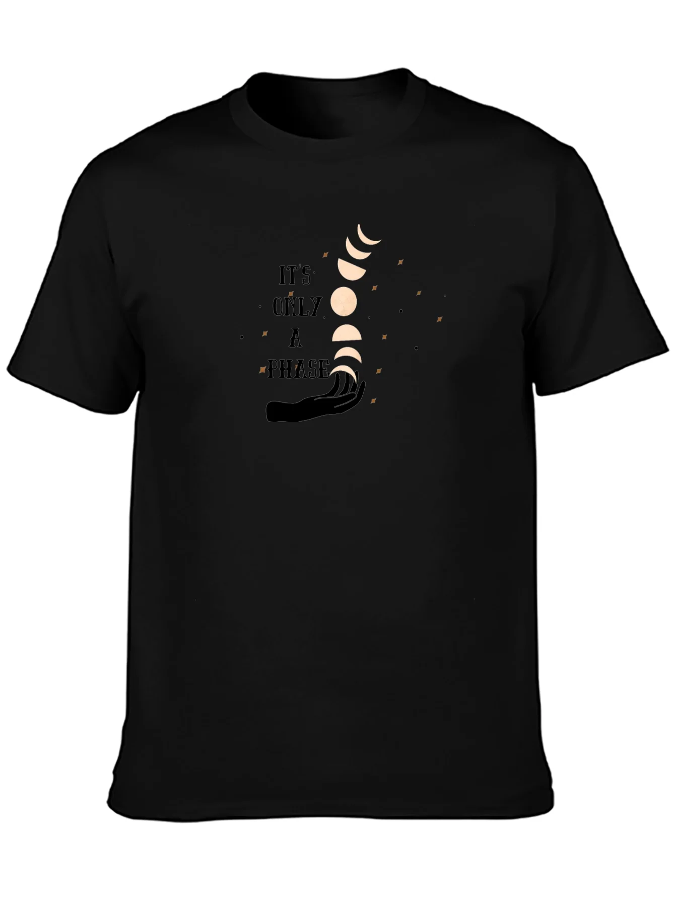Its Just A Phase Graphic Tee - Unisex Black T-Shirt