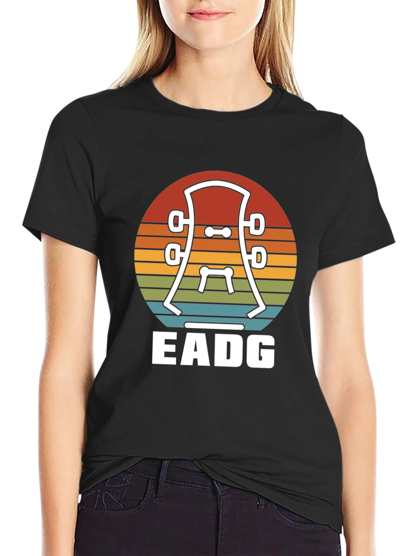 Guitar Headstock EADG T-Shirt - Musician Tee