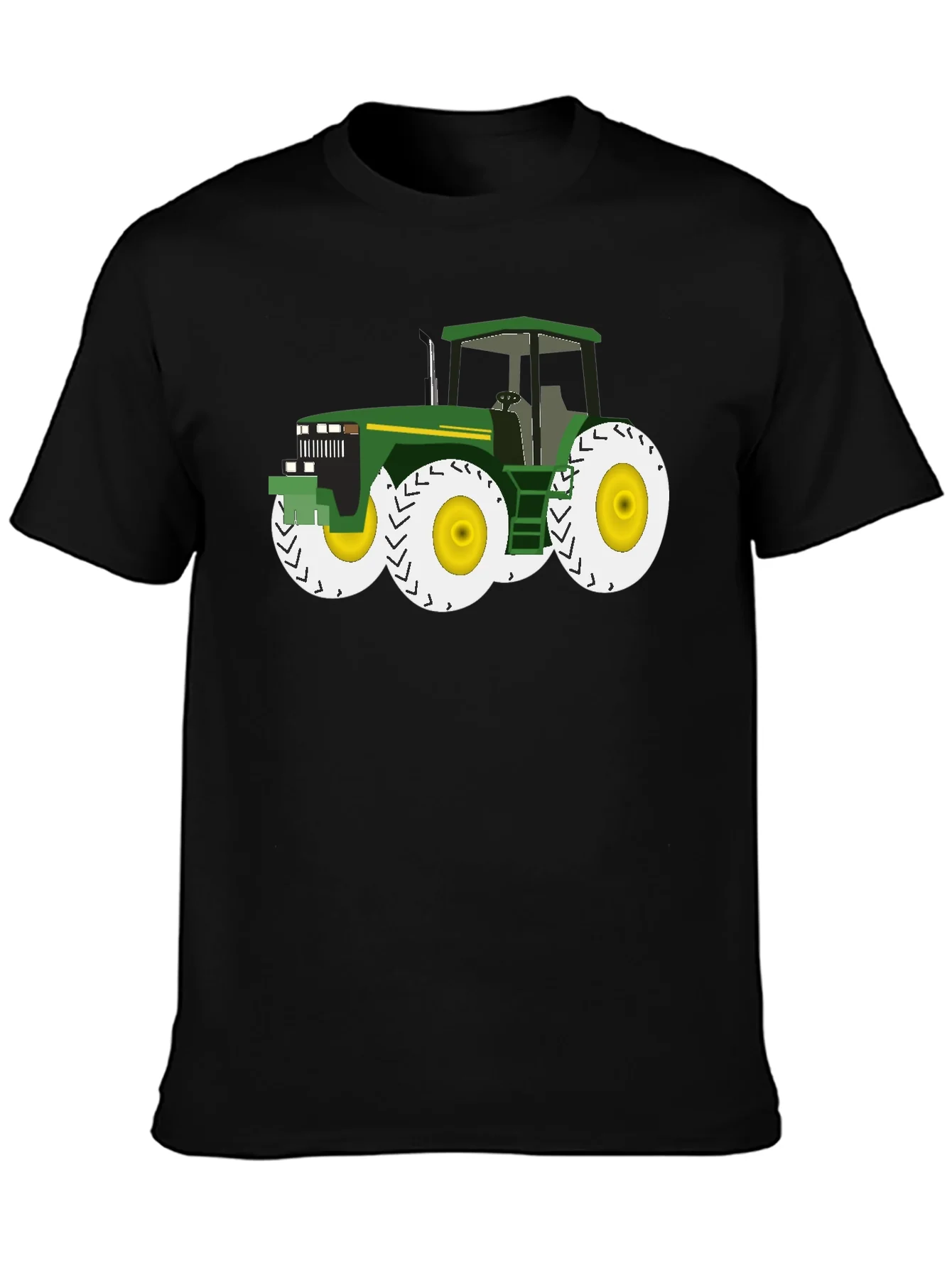 Tractor Graphic Tee - Black Cotton Blend