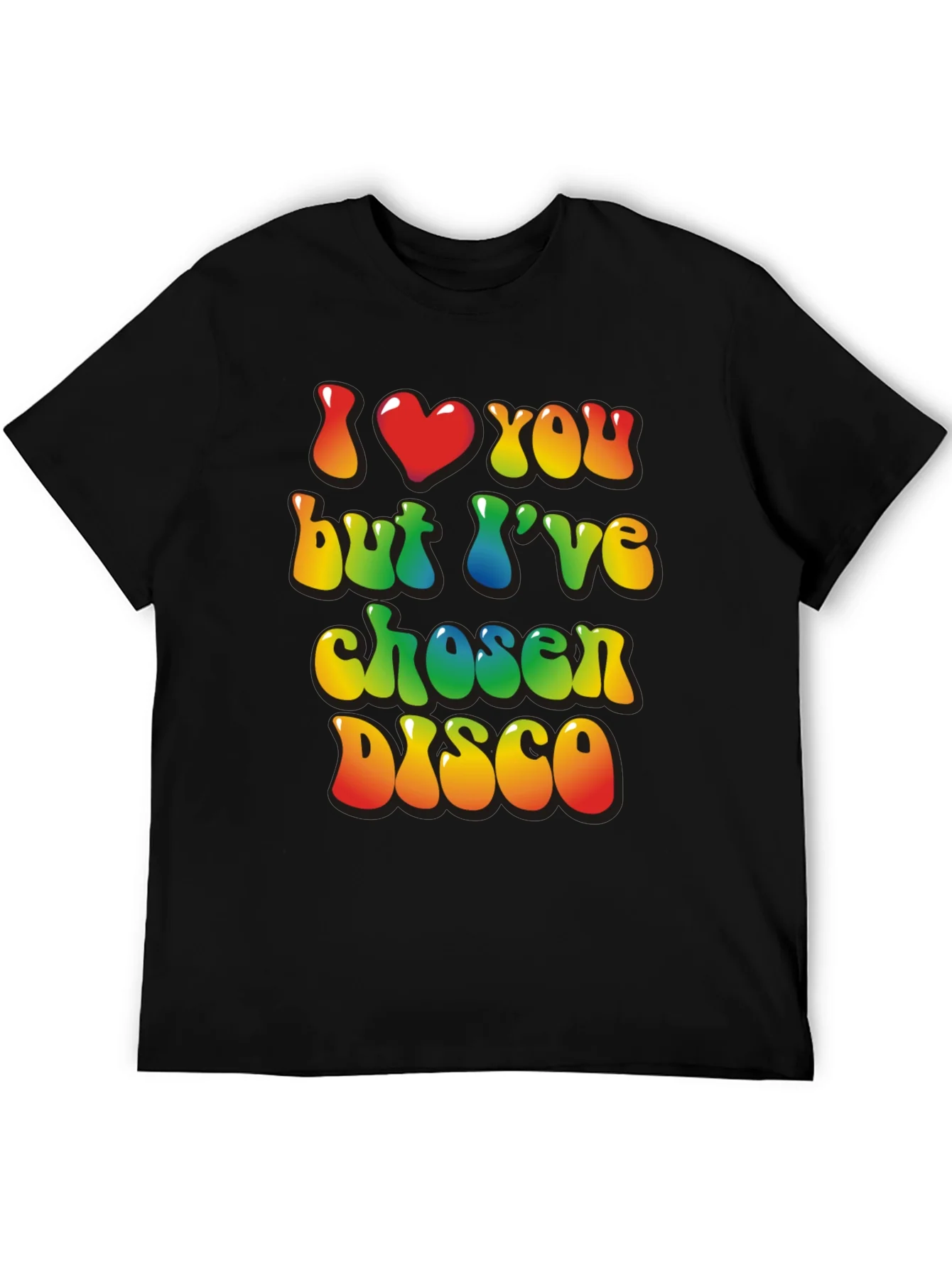 I Heart You But Ive Chosen Disco Black T-Shirt